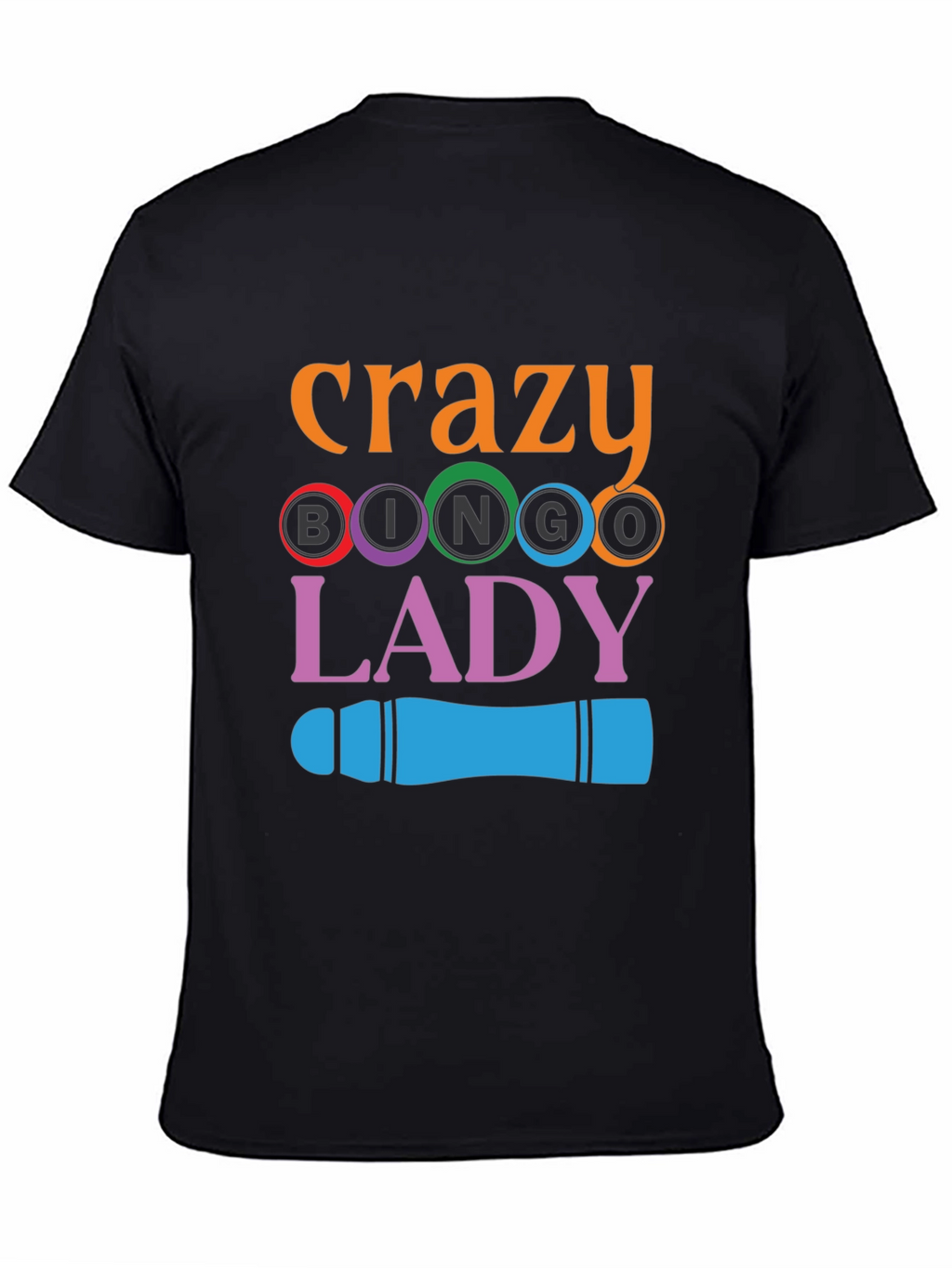 Crazy Bingo Lady Graphic T-Shirt