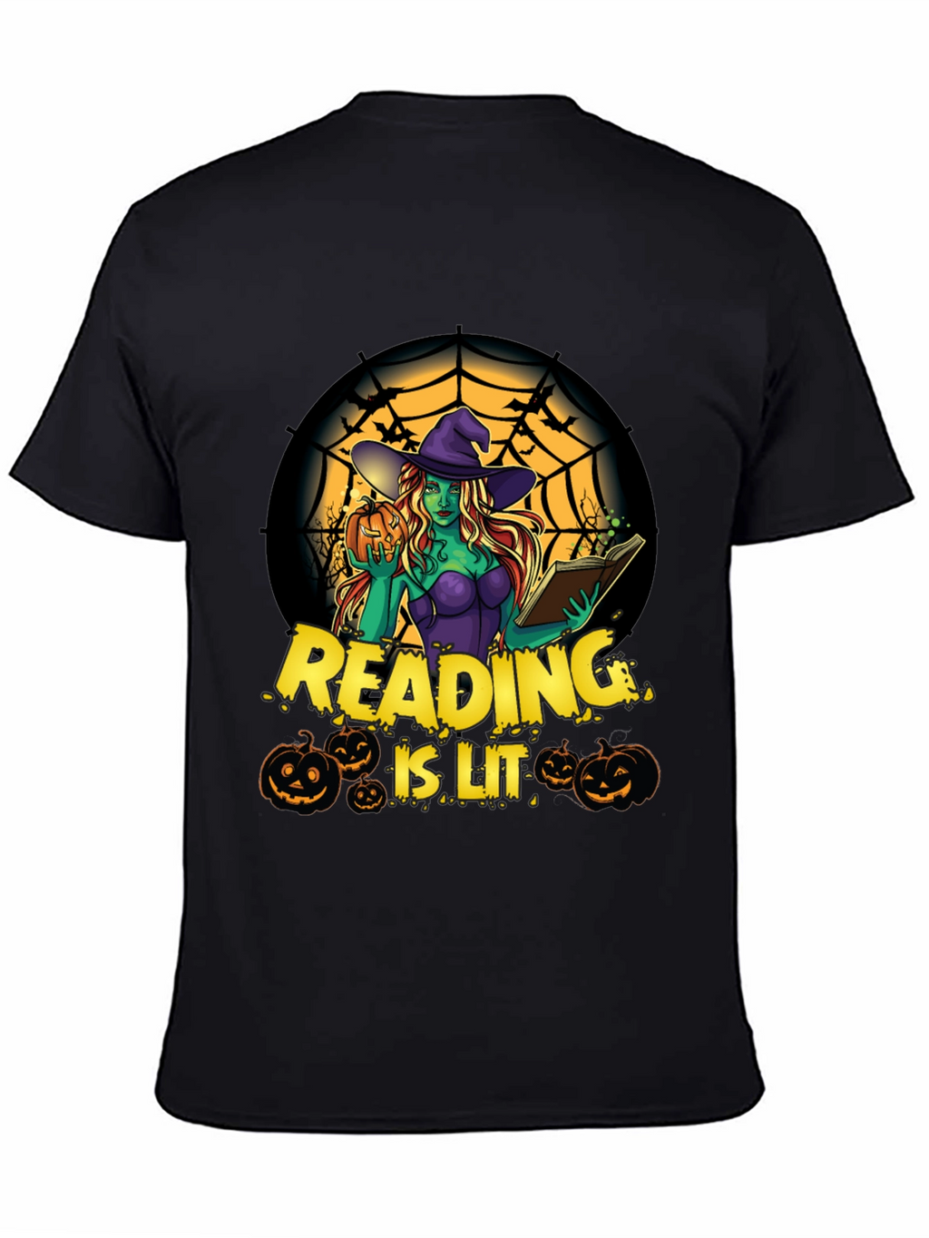 Reading is Lit Halloween Witch T-Shirt