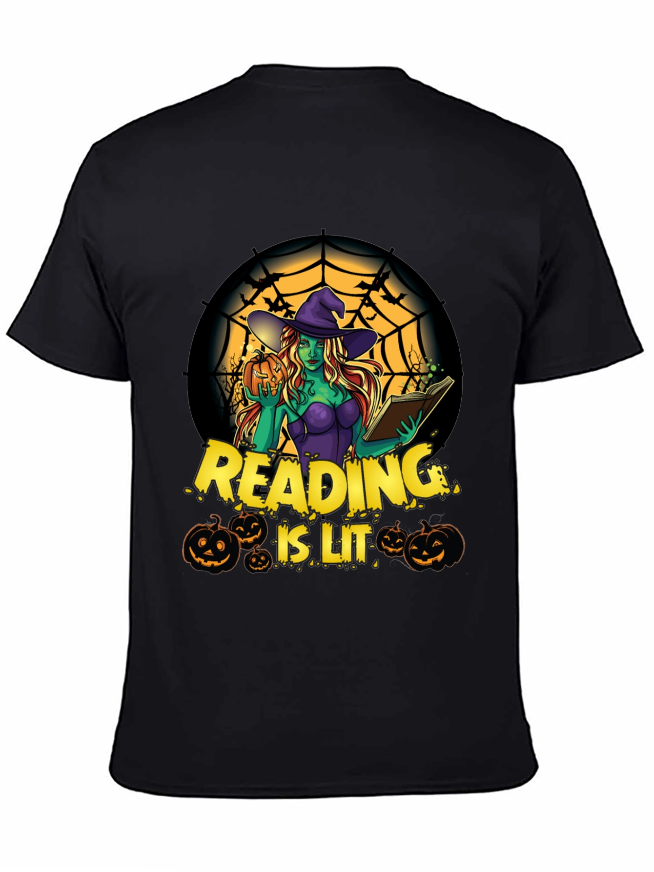 Reading is Lit Halloween Witch T-Shirt