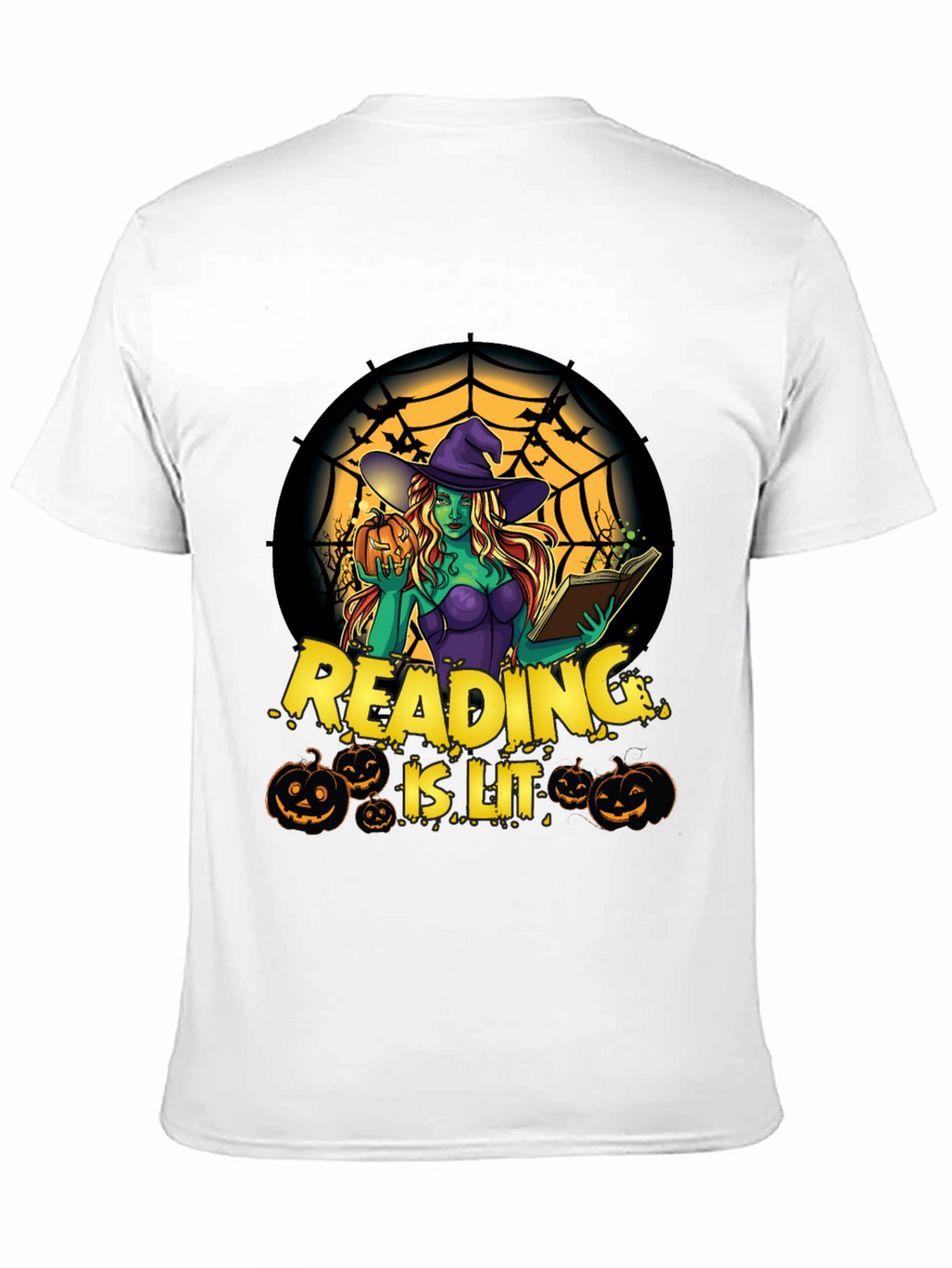 Reading is Lit Halloween Witch T-Shirt