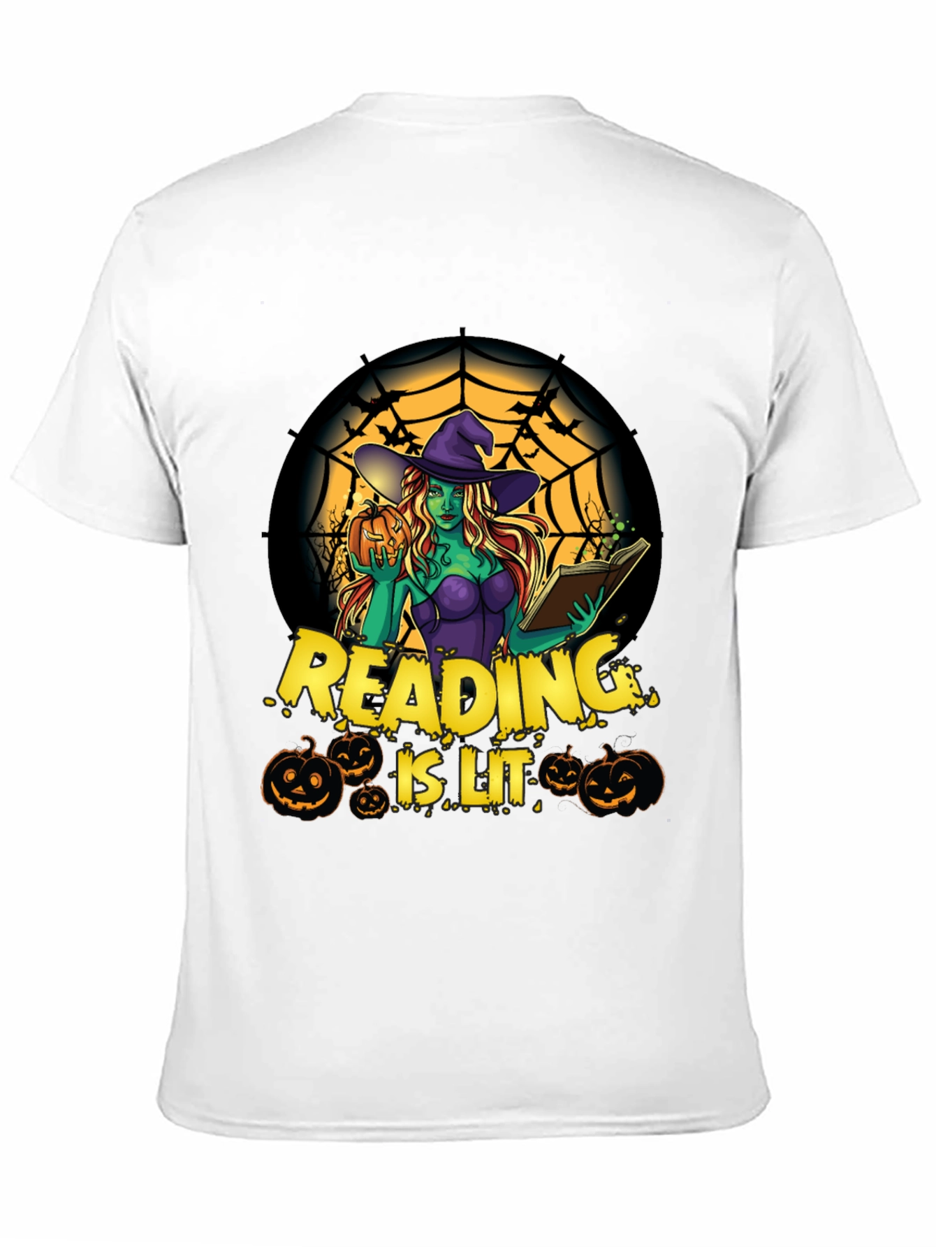 Reading is Lit Halloween Witch T-Shirt