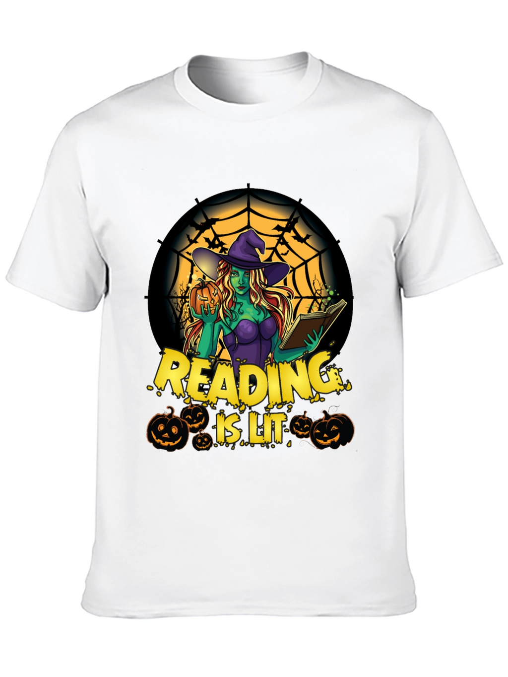 Reading is Lit Halloween Witch T-Shirt