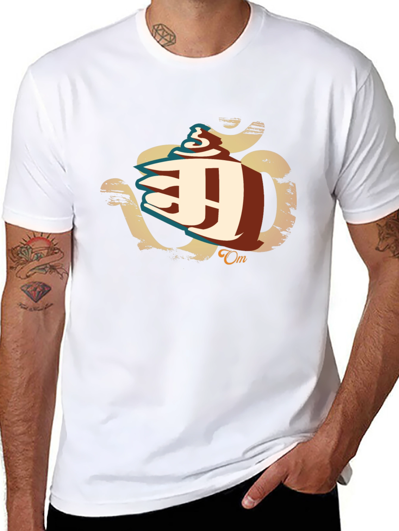 Om Symbol Graphic Black T-Shirt