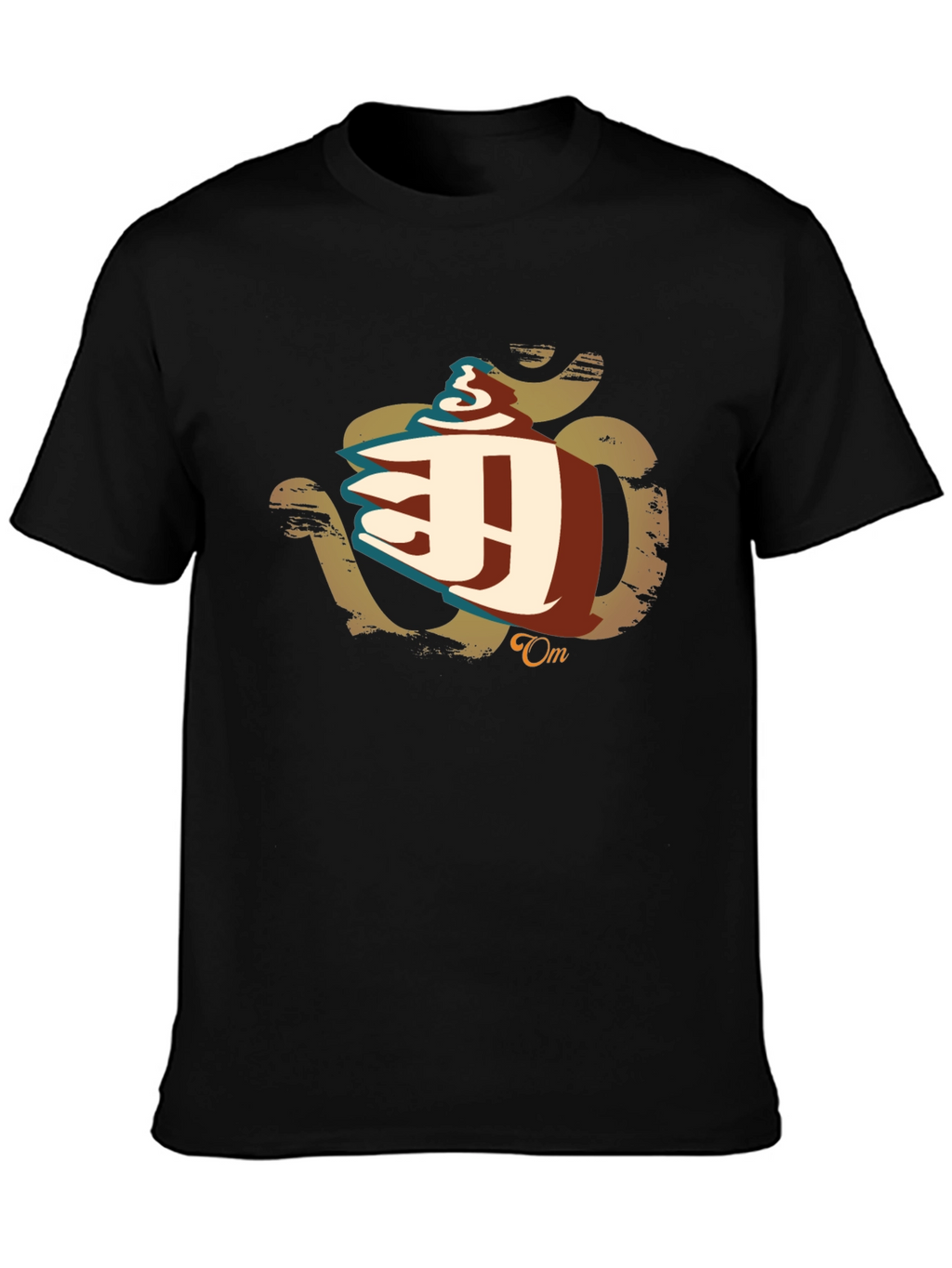 Om Symbol Graphic Black T-Shirt