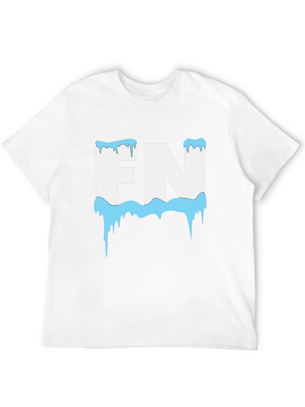 FN Icy Letter Graphic Black T-Shirt