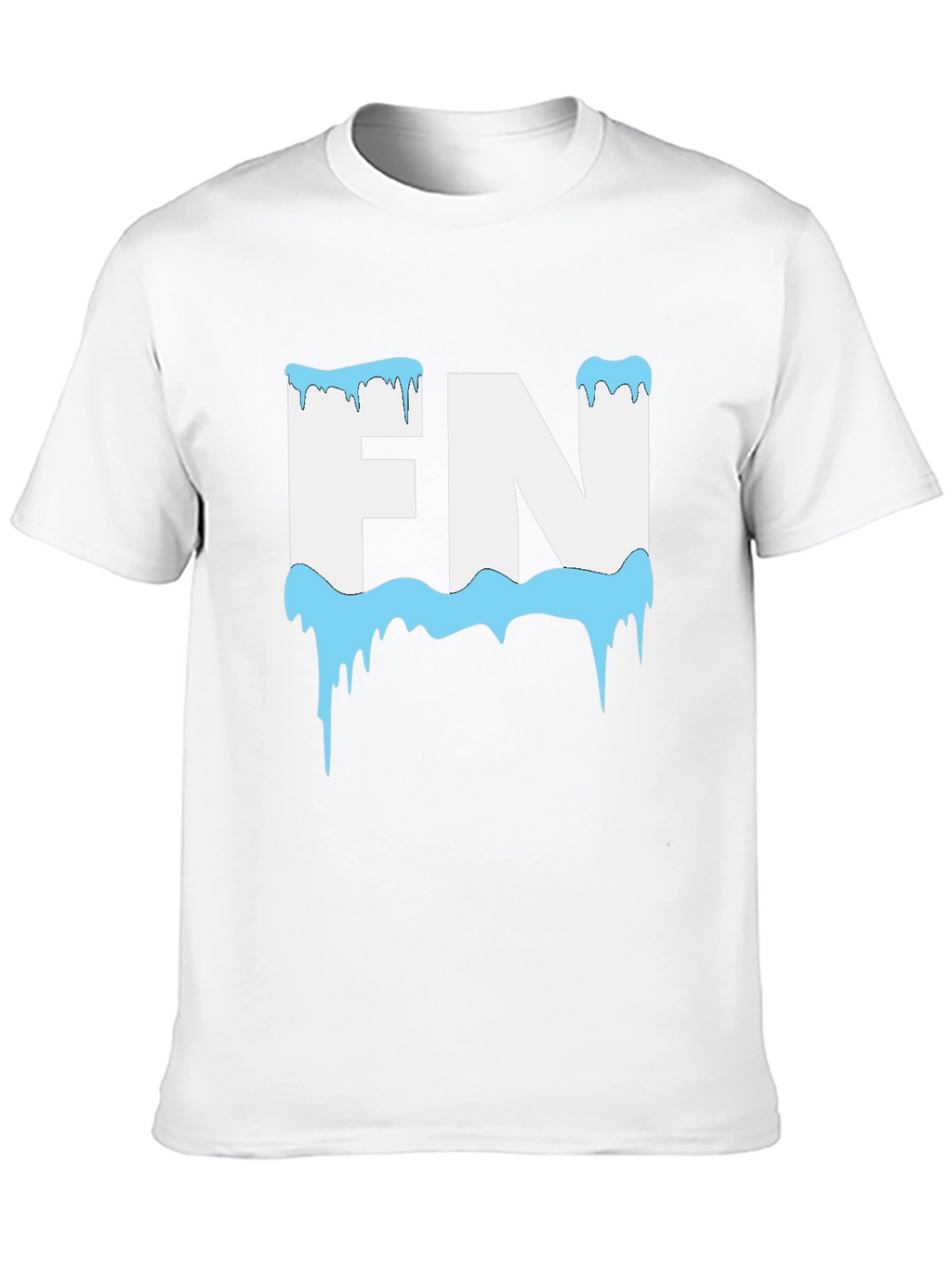 FN Icy Letter Graphic Black T-Shirt