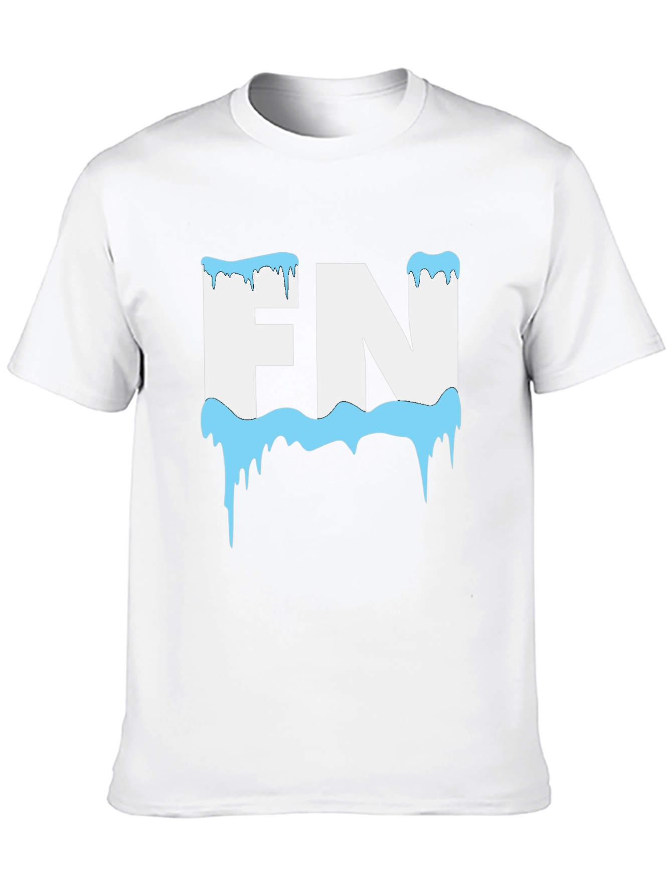 FN Icy Letter Graphic Black T-Shirt