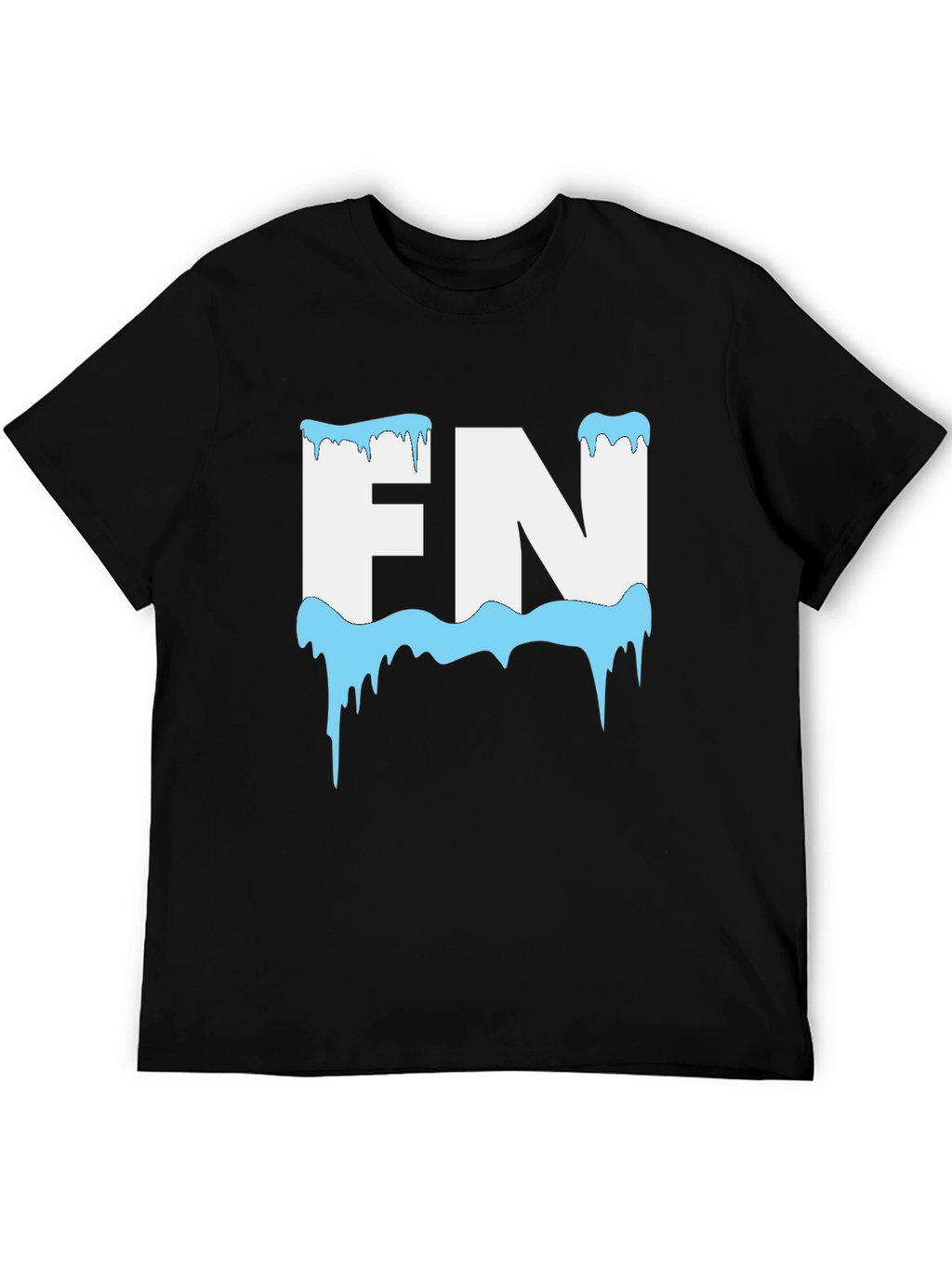 FN Icy Letter Graphic Black T-Shirt