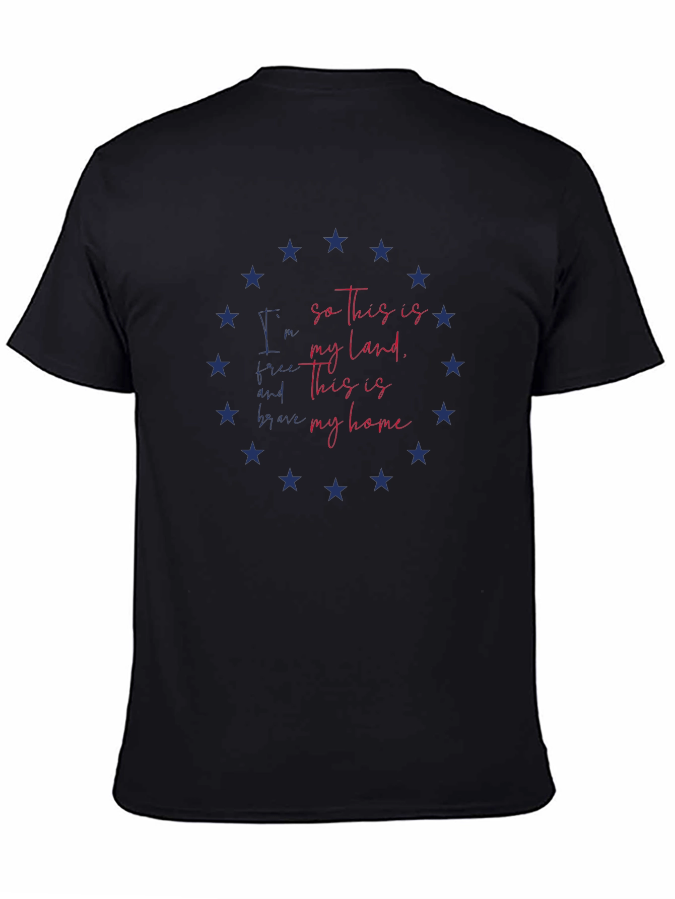 Patriotic T-Shirt - Land of the Free Home of the Brave