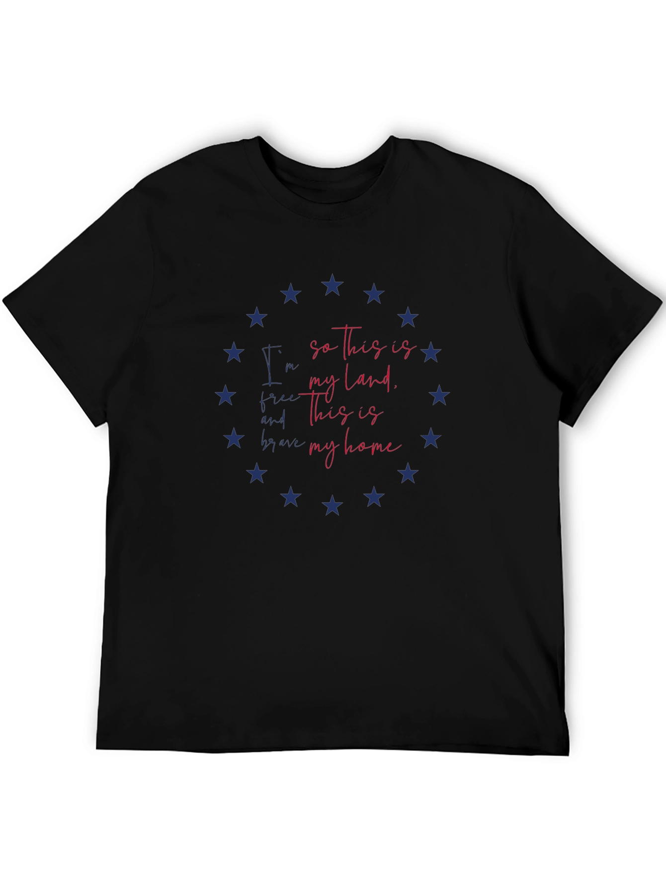 Patriotic T-Shirt - Land of the Free Home of the Brave