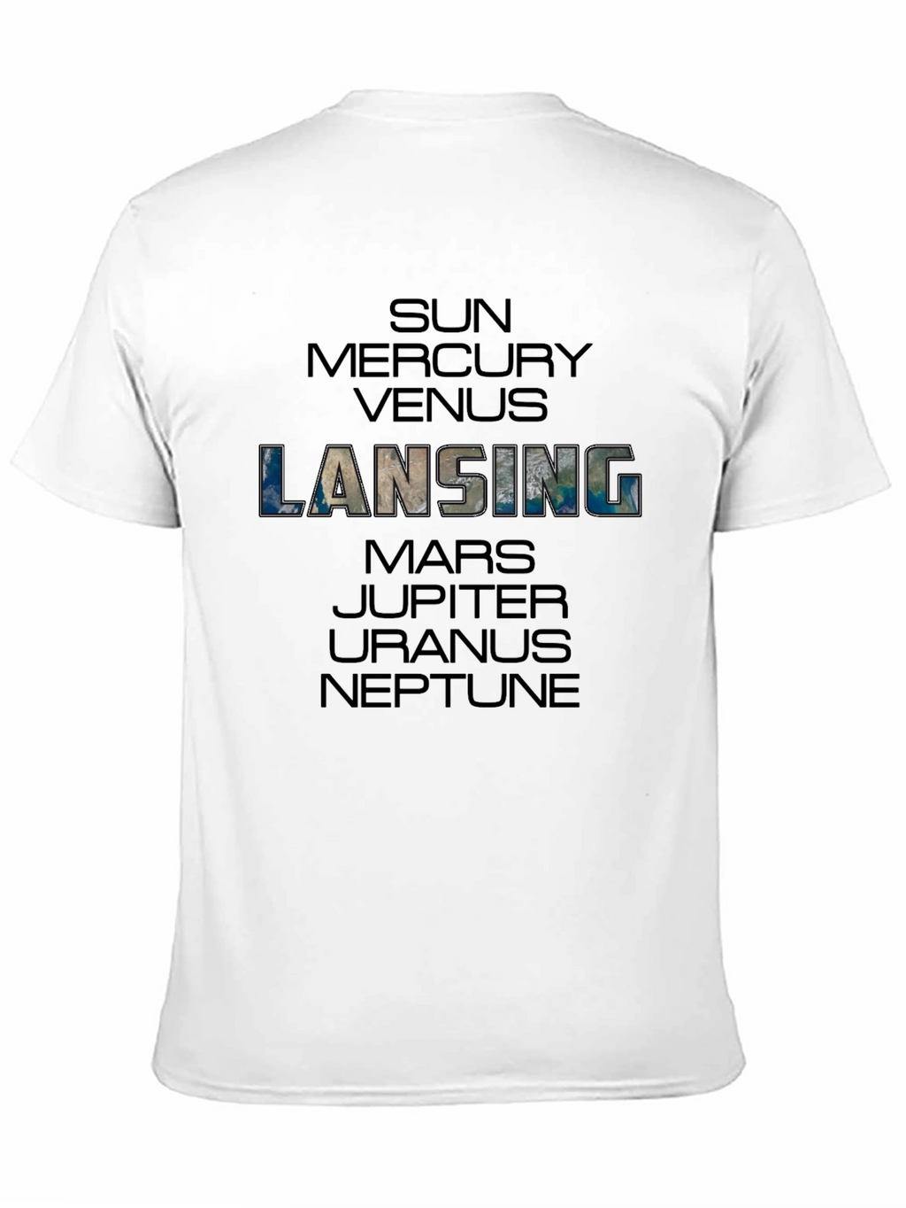 Lansing Planets Graphic Black T-Shirt
