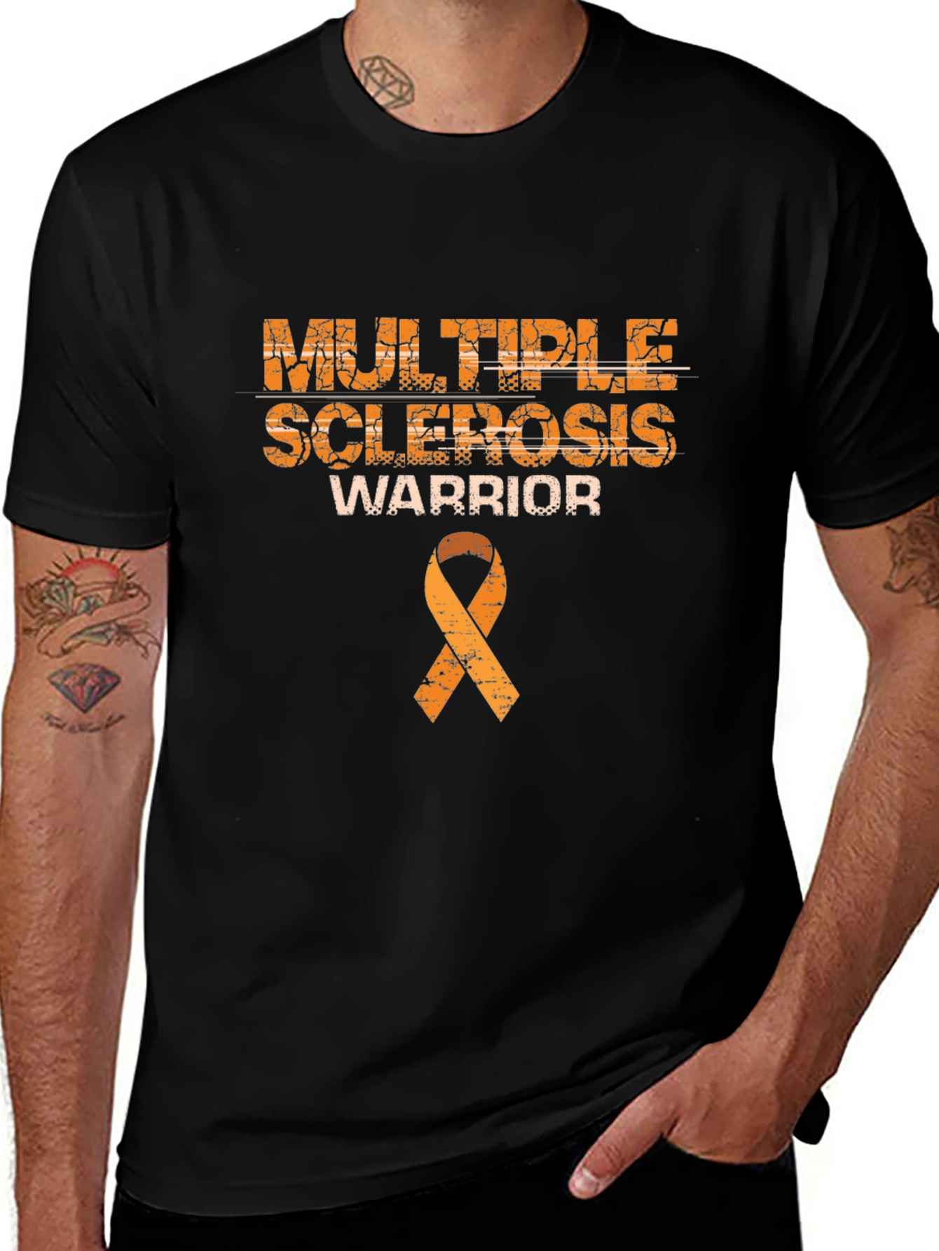 Multiple Sclerosis Warrior Ribbon Awareness T-Shirt