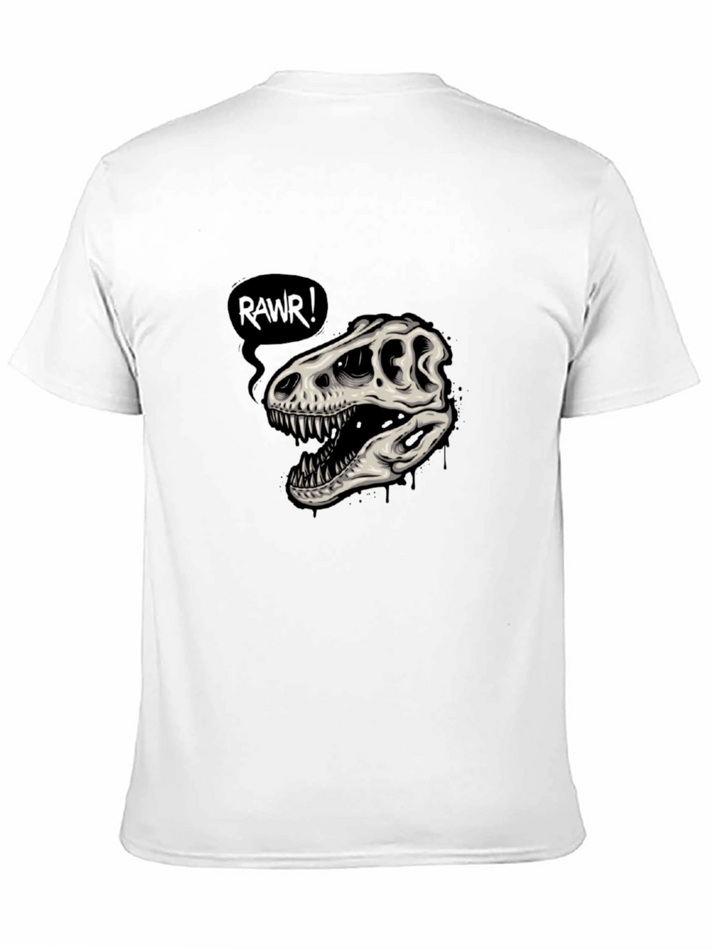 Rawr Dinosaur Skull Graphic T-Shirt