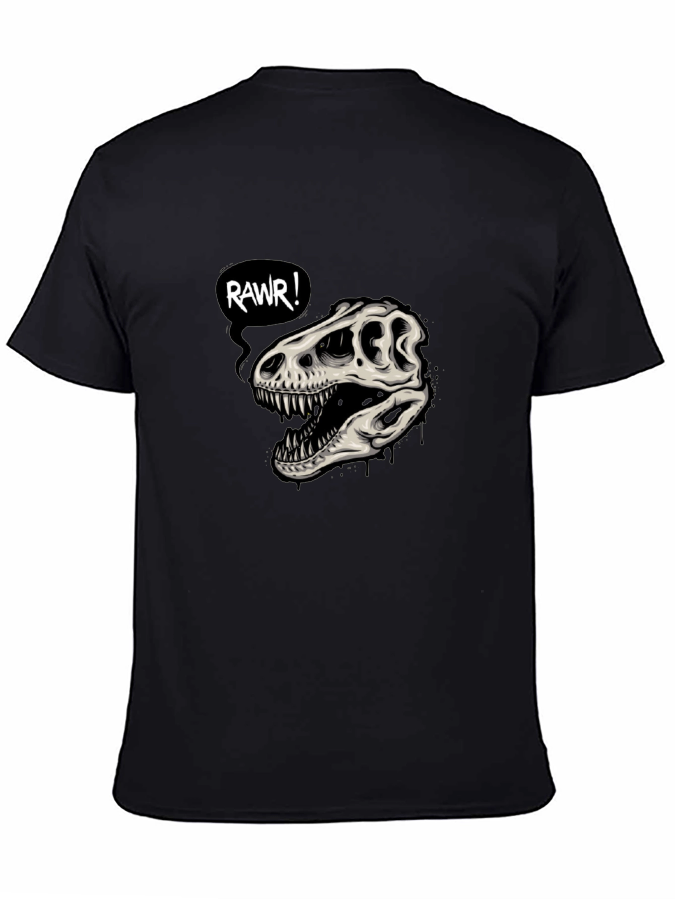 Rawr Dinosaur Skull Graphic T-Shirt