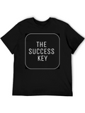 The Success Key Graphic T-Shirt - Stylish Black Tee