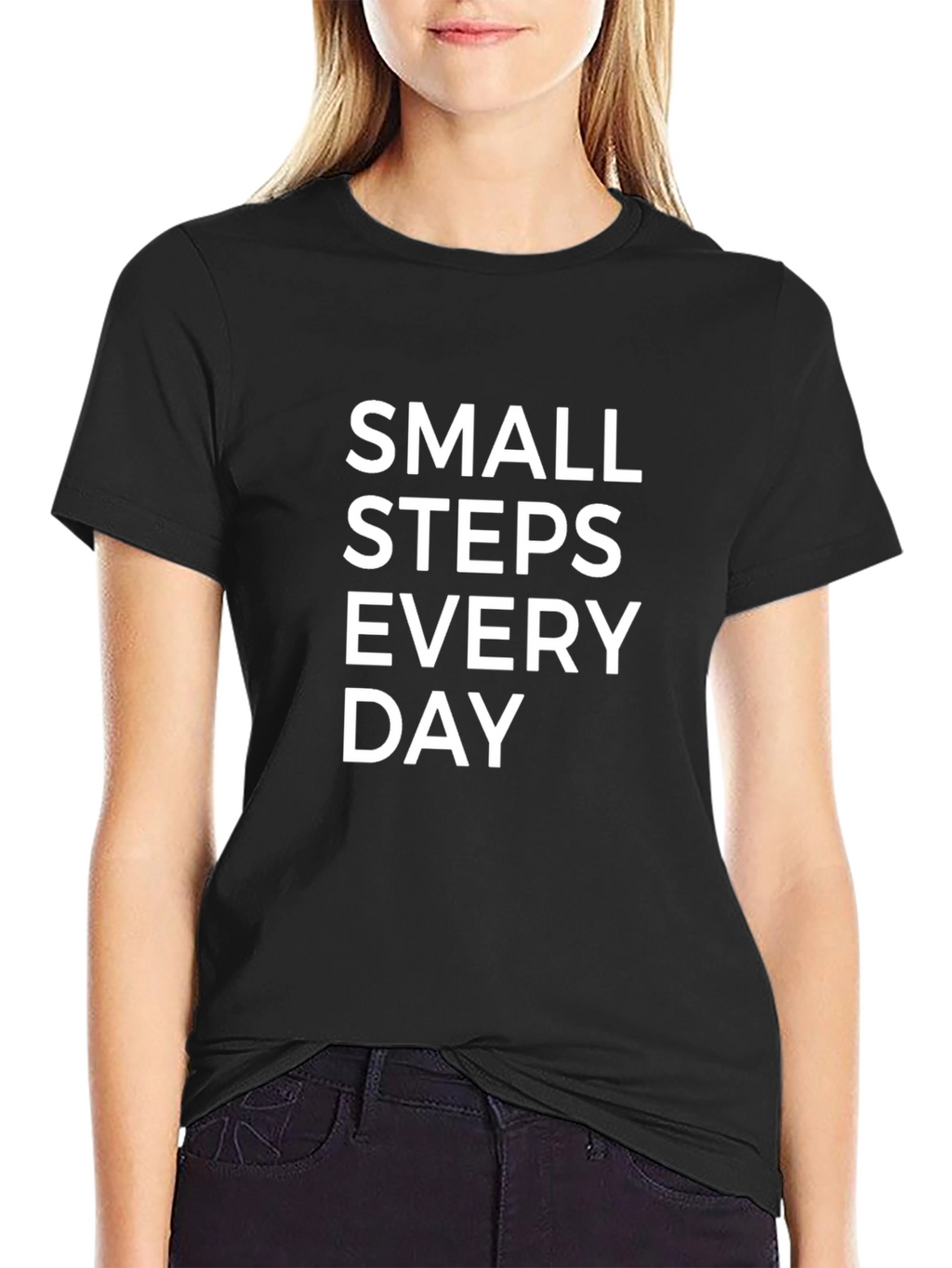 Small Steps Every Day Graphic Tee - Black