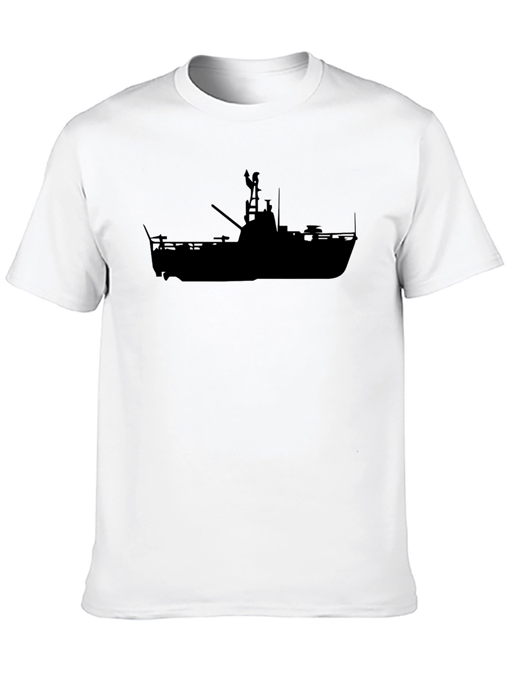 Silhouette Boat Graphic Tee - Black