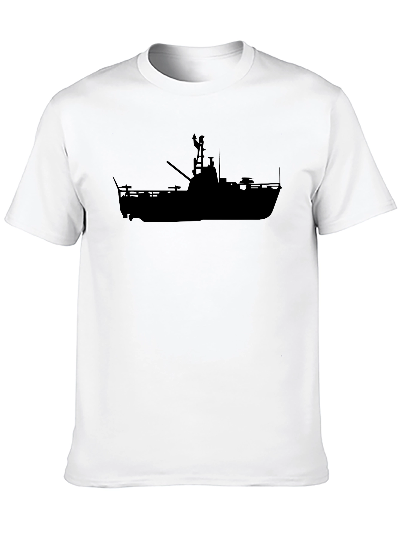 Silhouette Boat Graphic Tee - Black