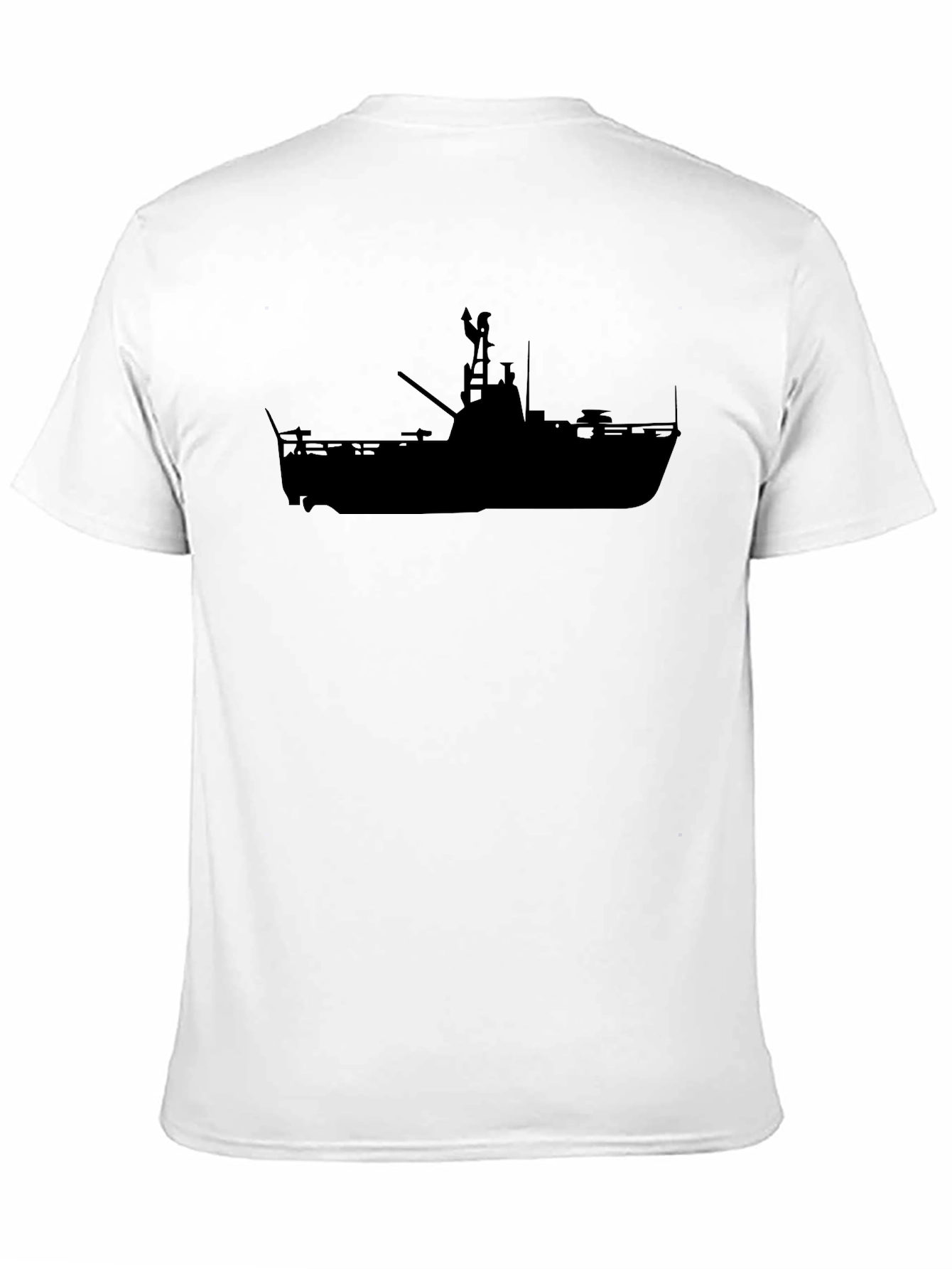 Silhouette Boat Graphic Tee - Black