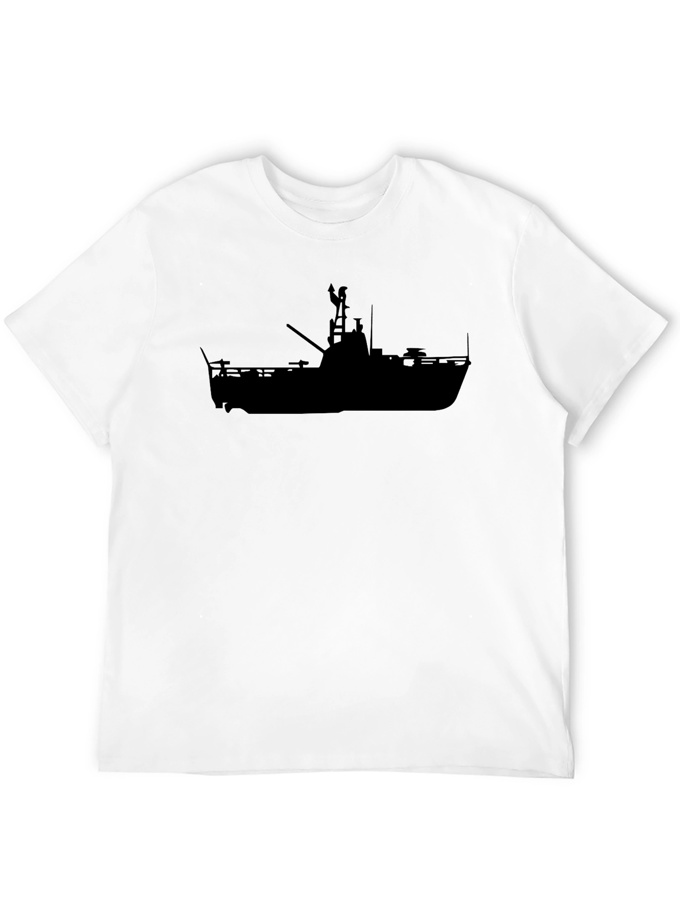 Silhouette Boat Graphic Tee - Black