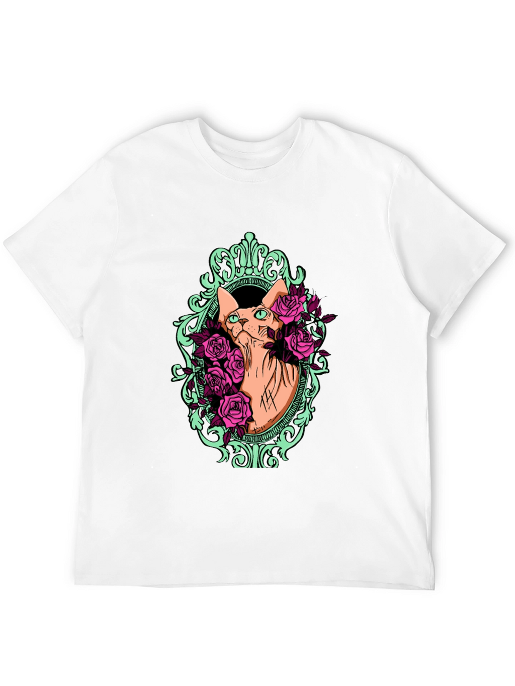 Sphynx Cat & Rose T-Shirt