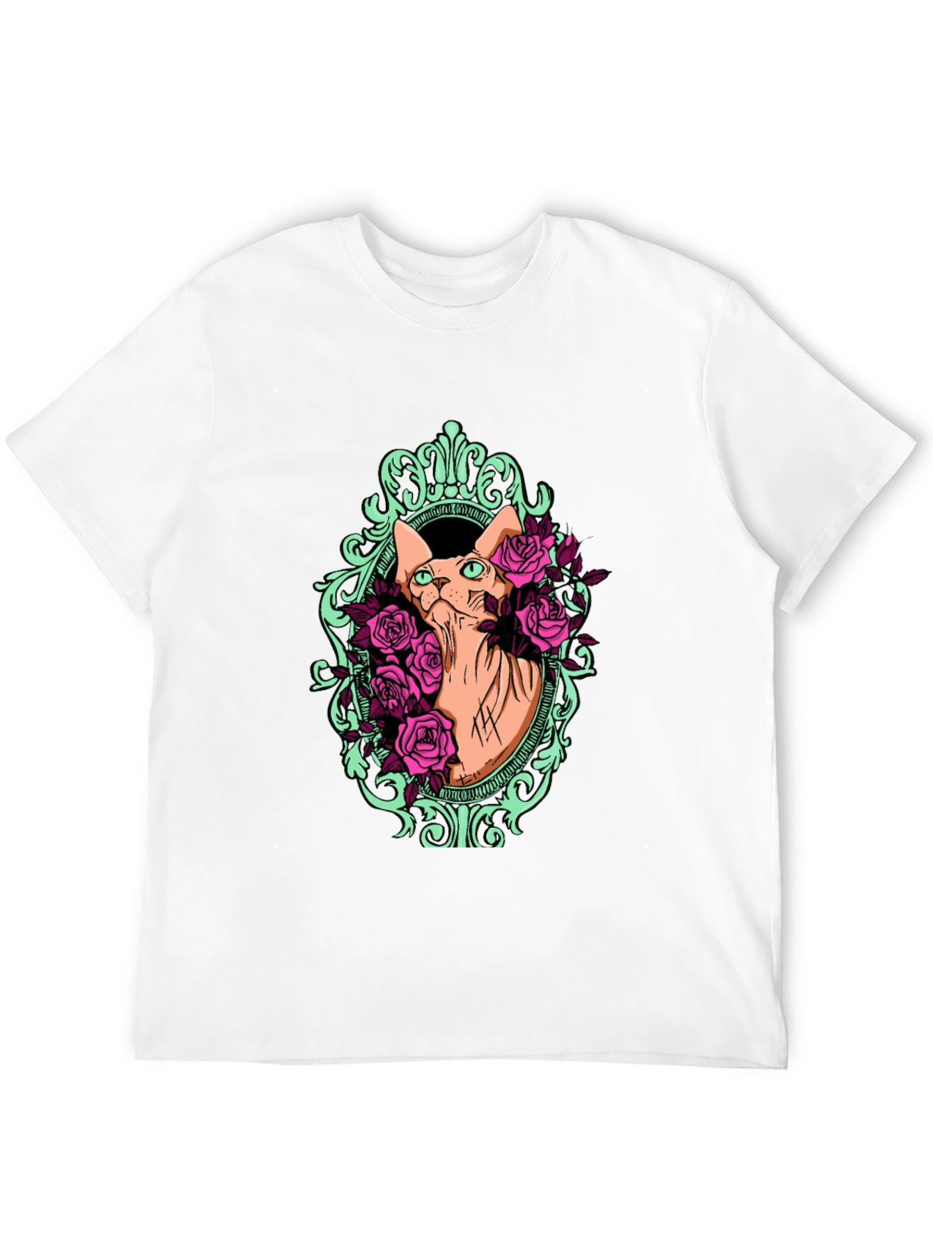 Sphynx Cat & Rose T-Shirt