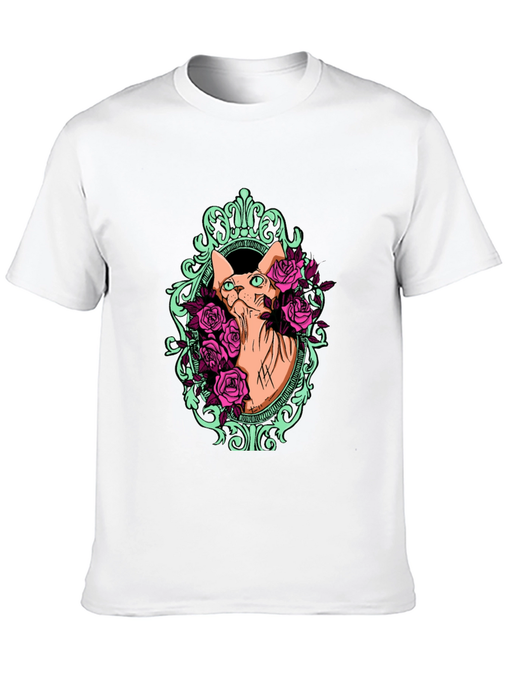 Sphynx Cat & Rose T-Shirt