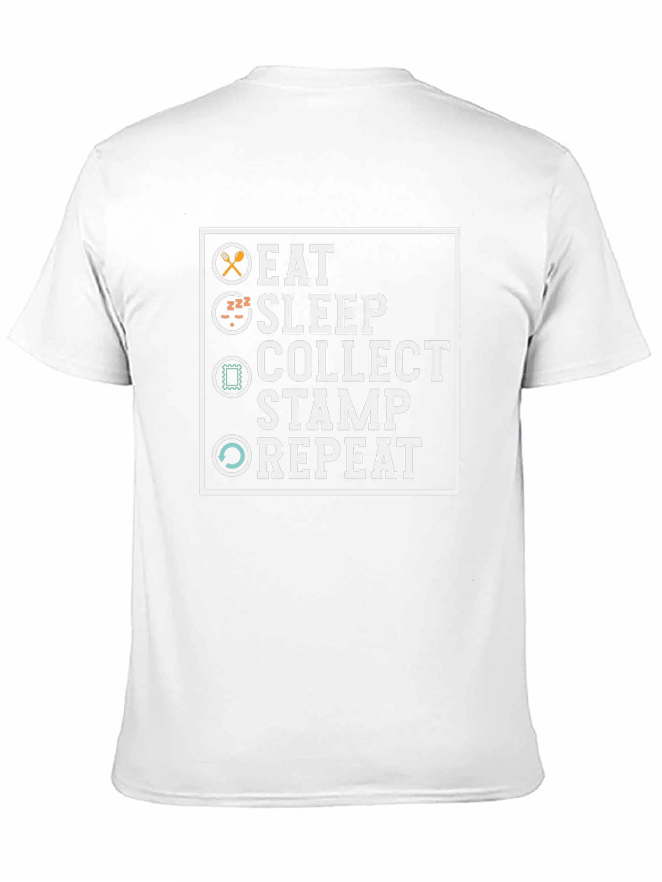 Eat Sleep Collect Stamp Repeat T-Shirt