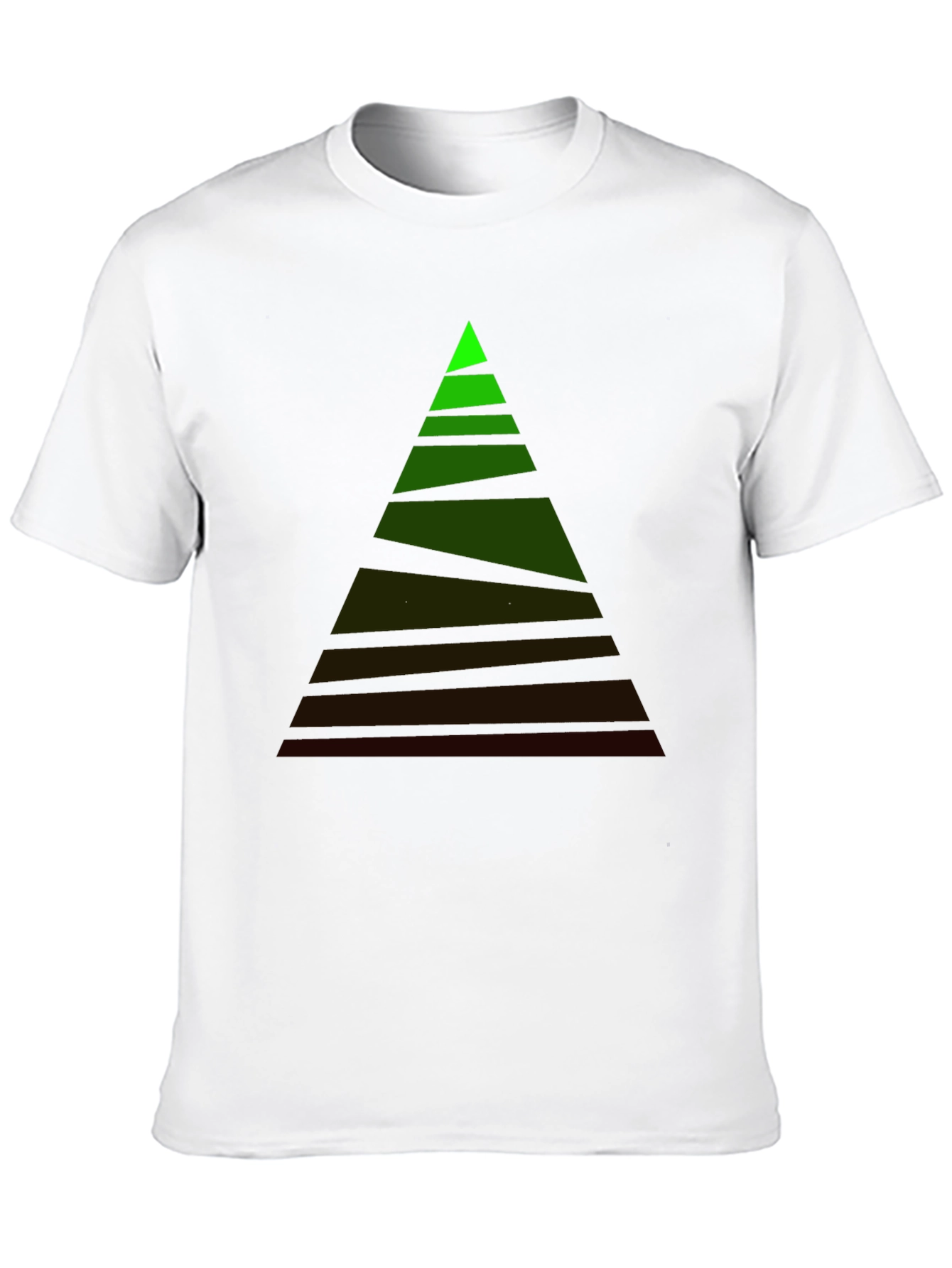 Mens Black Tee with Geometric Triangle Design