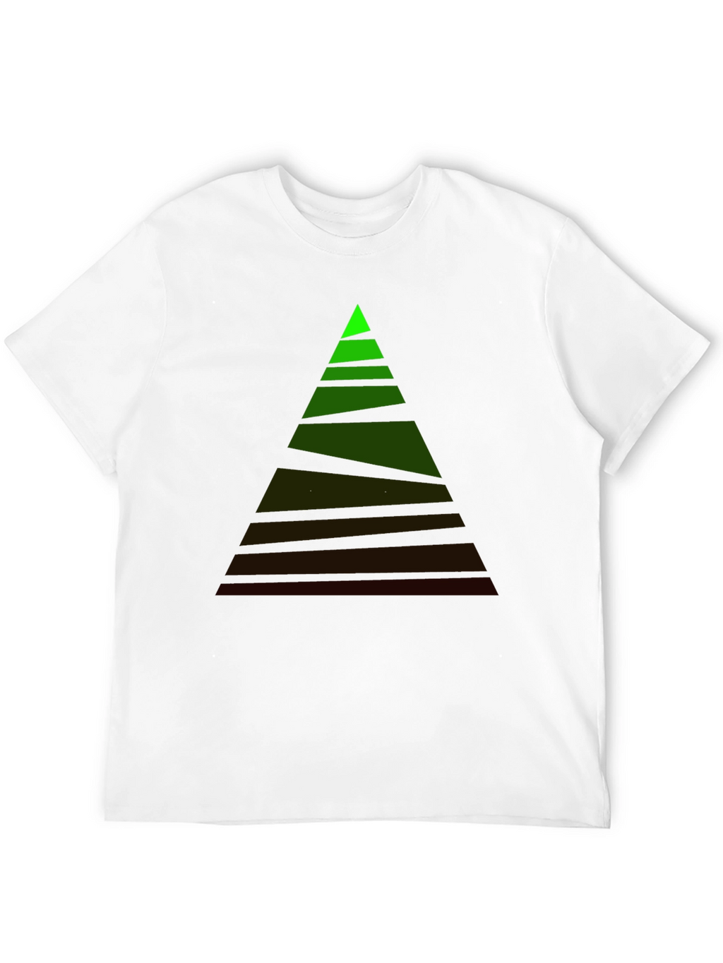 Mens Black Tee with Geometric Triangle Design