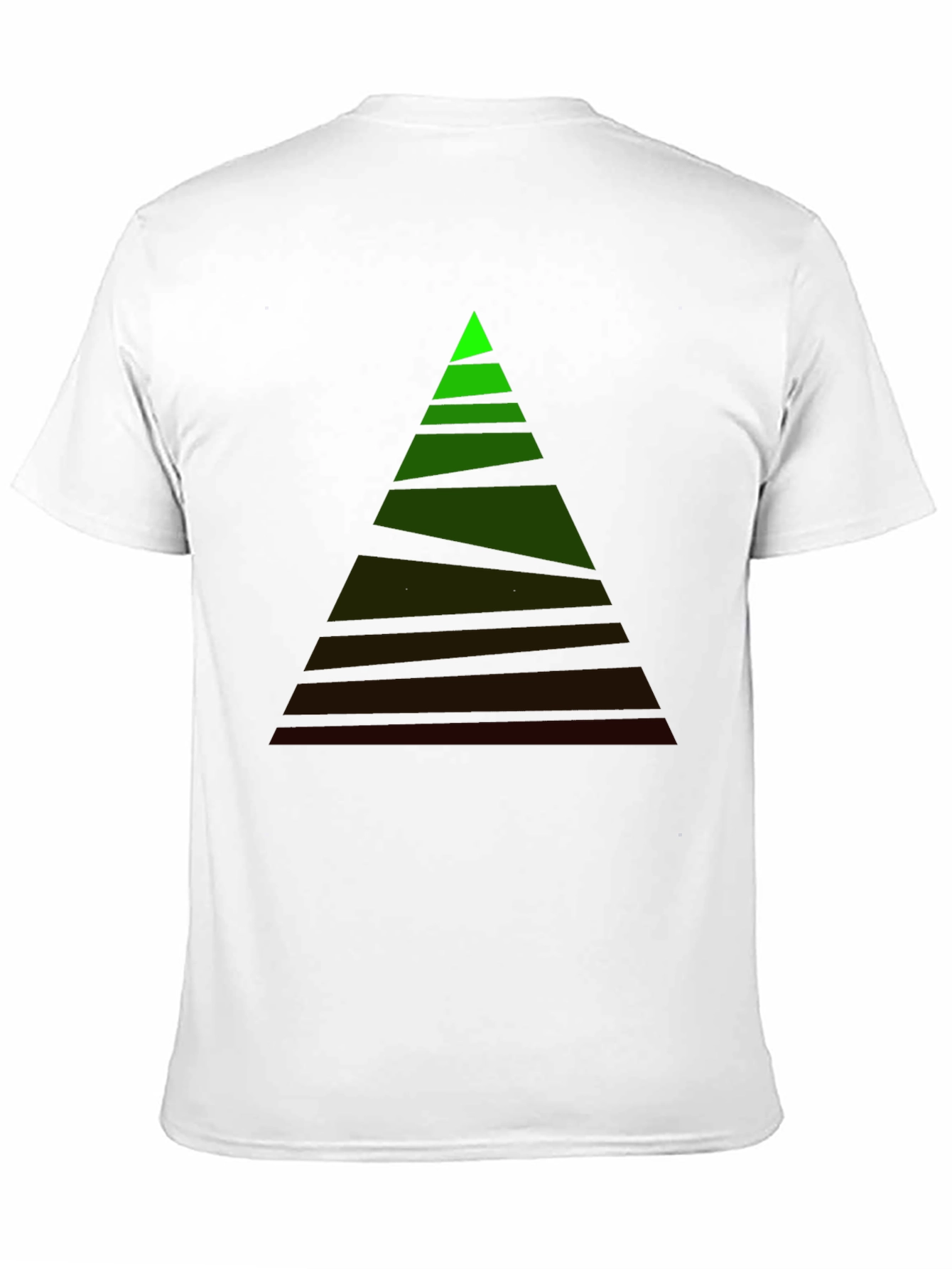 Mens Black Tee with Geometric Triangle Design