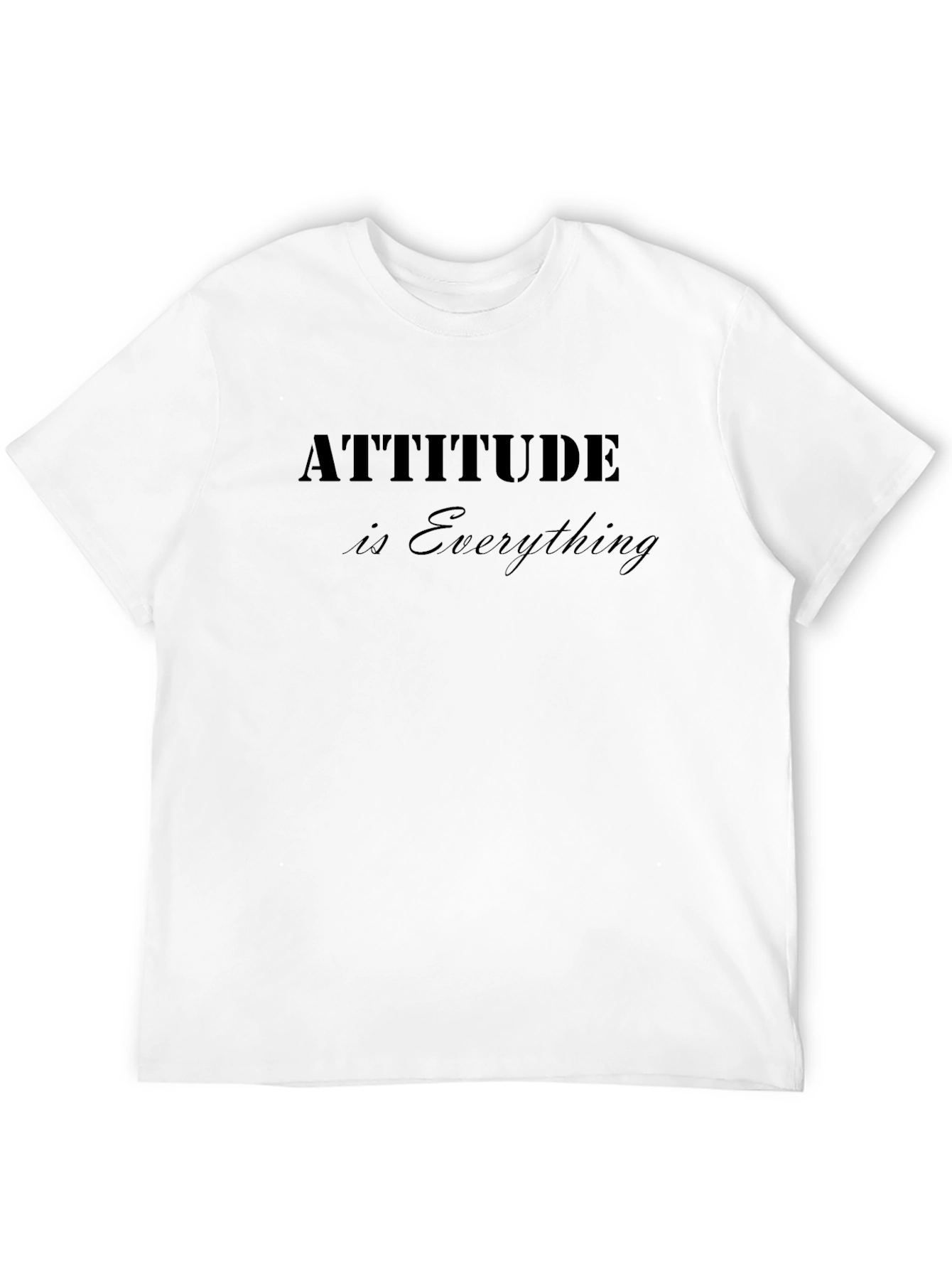 Attitude is Everything Black Graphic T-Shirt