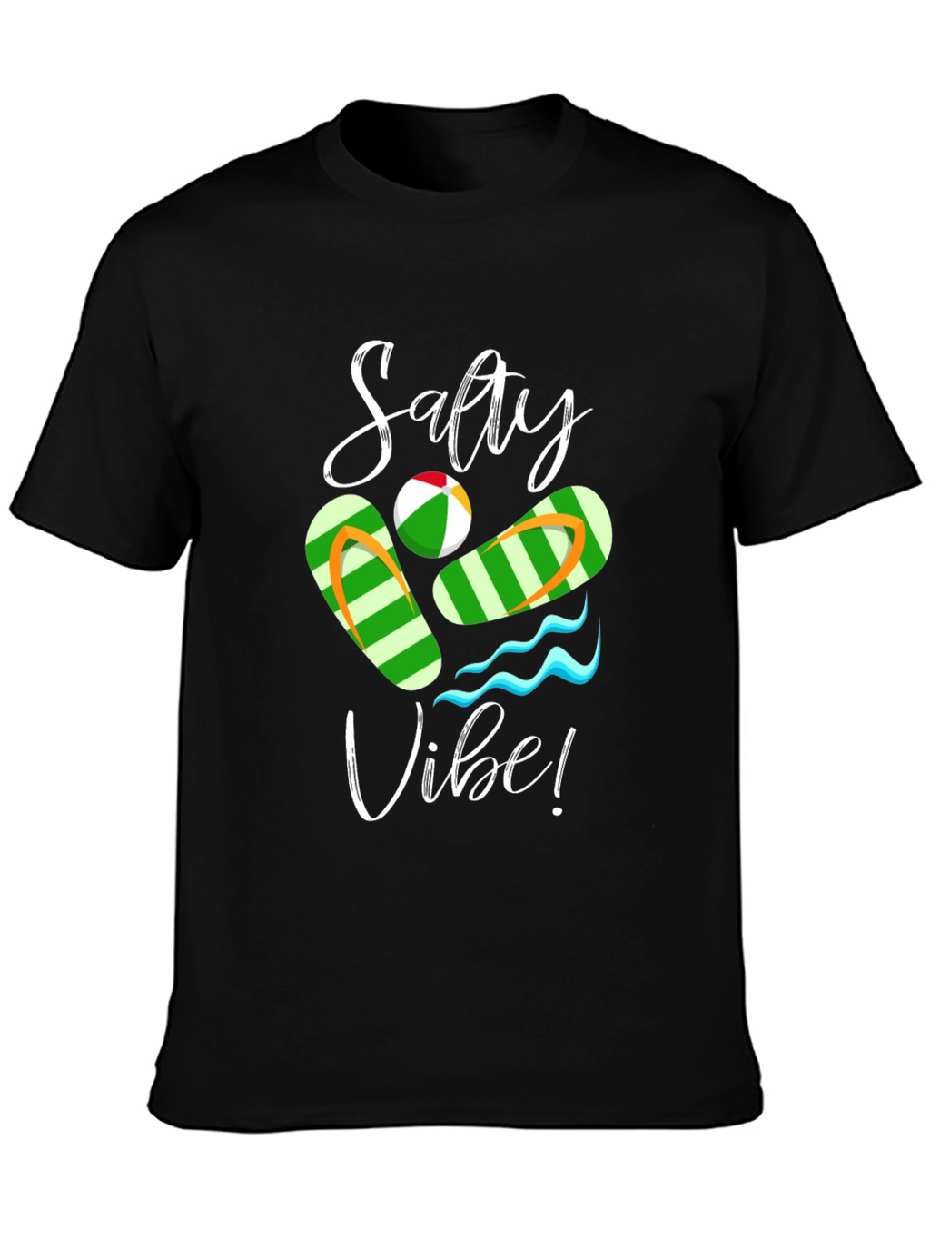 Salty Vibe Black Graphic Tee