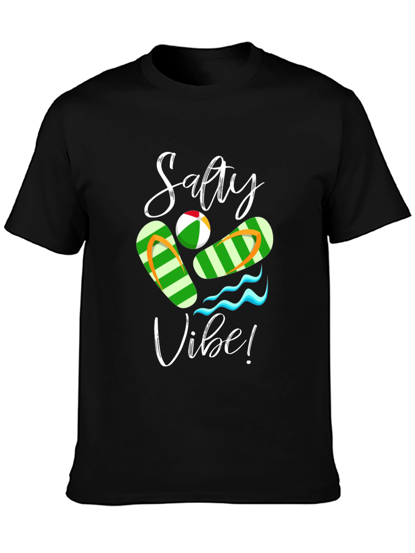 Salty Vibe Black Graphic Tee