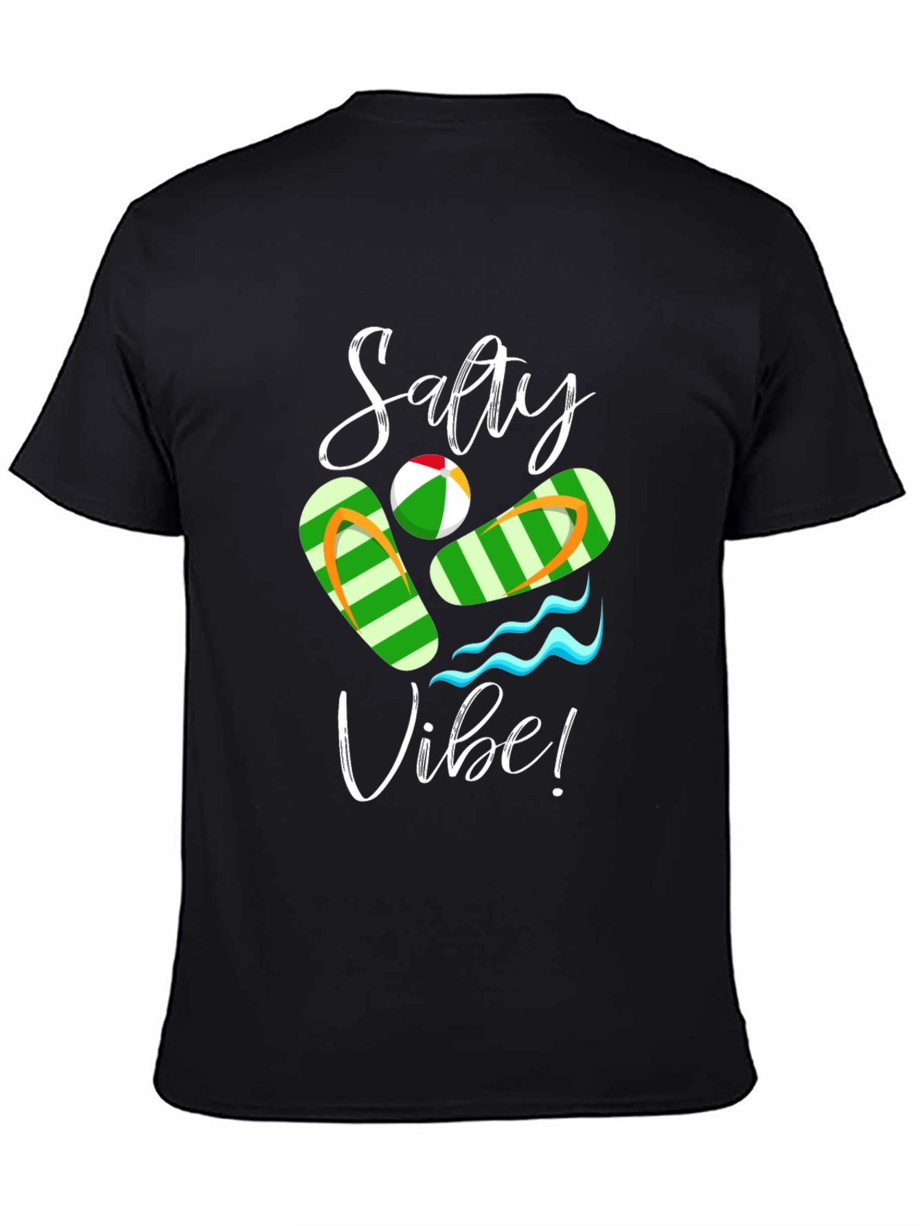 Salty Vibe Black Graphic Tee