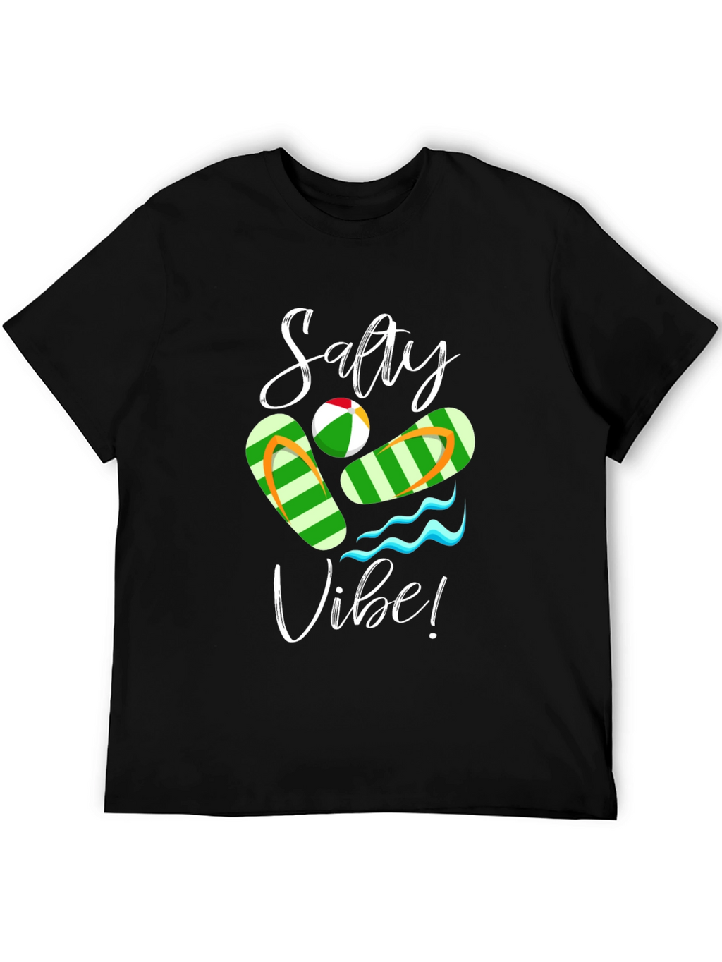 Salty Vibe Black Graphic Tee
