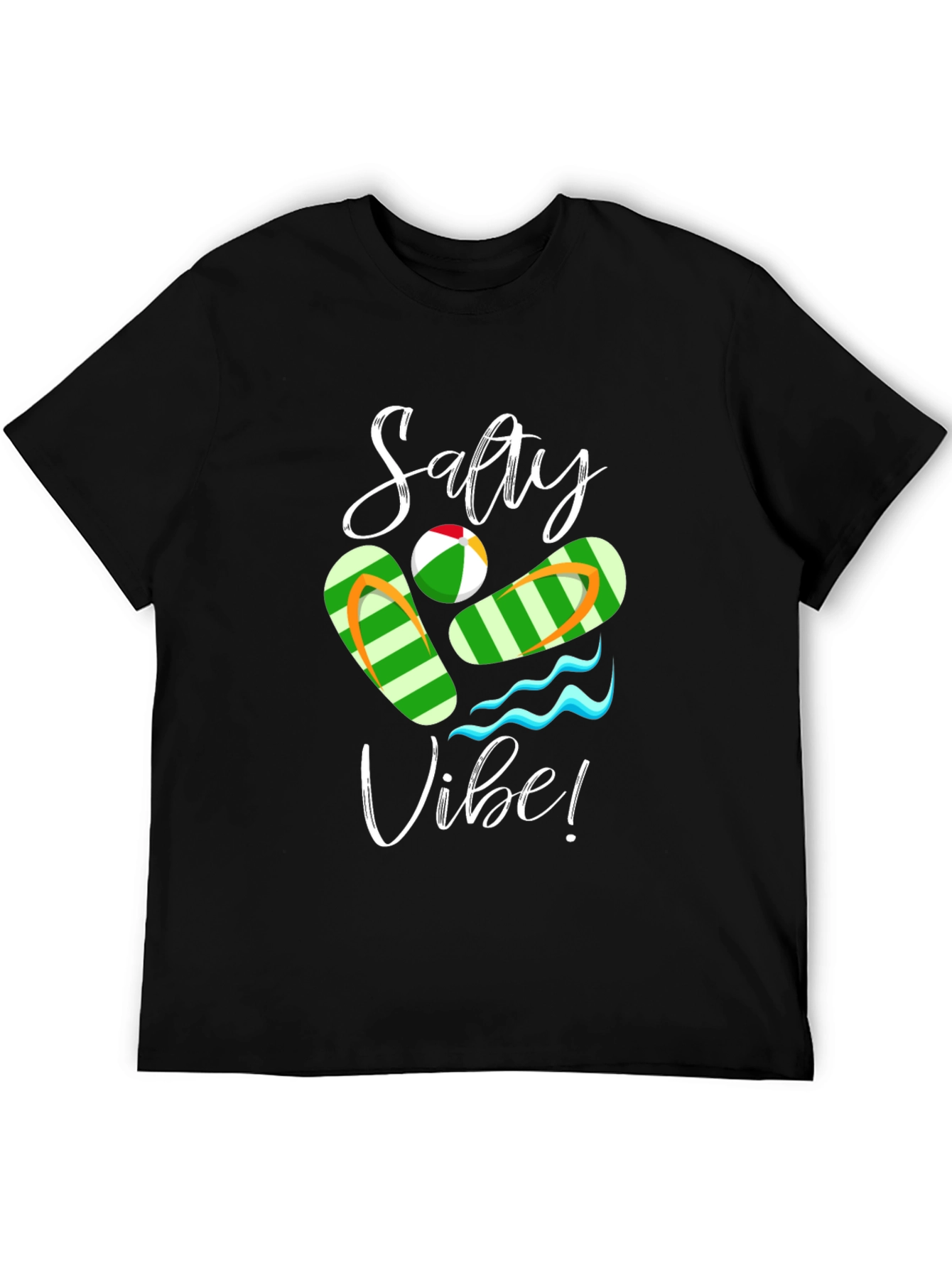 Salty Vibe Black Graphic Tee