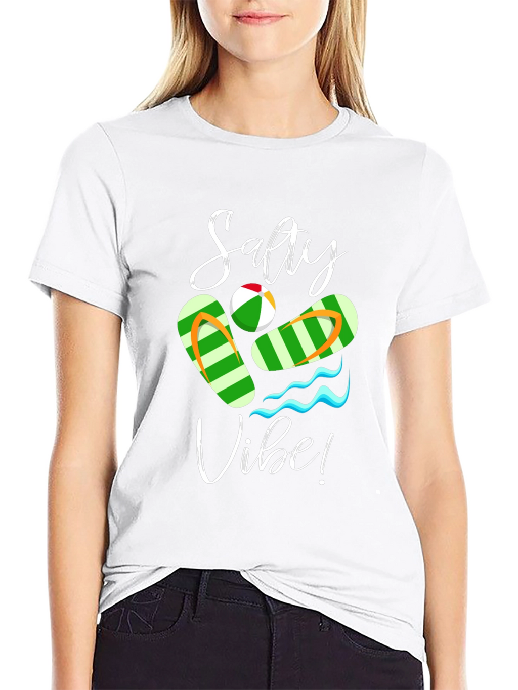 Salty Vibe Black Graphic Tee