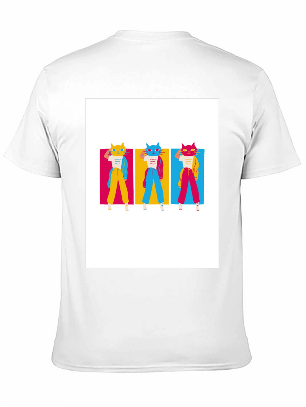 Retro Cat Trio T-Shirt - Cool Graphic Tee