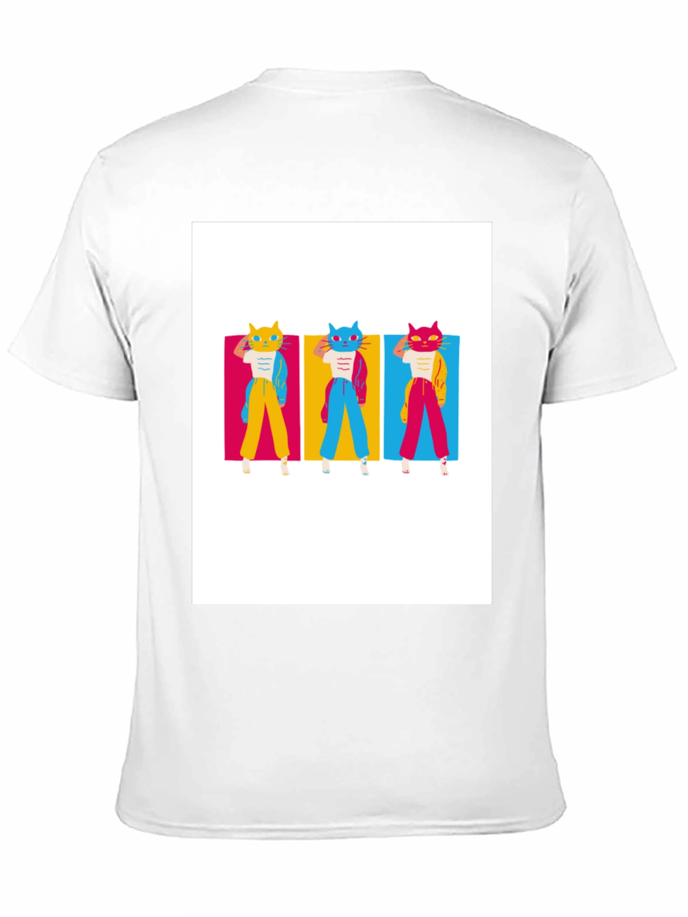 Retro Cat Trio T-Shirt - Cool Graphic Tee