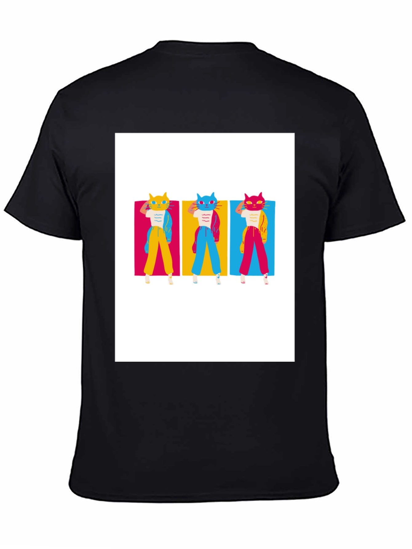 Retro Cat Trio T-Shirt - Cool Graphic Tee