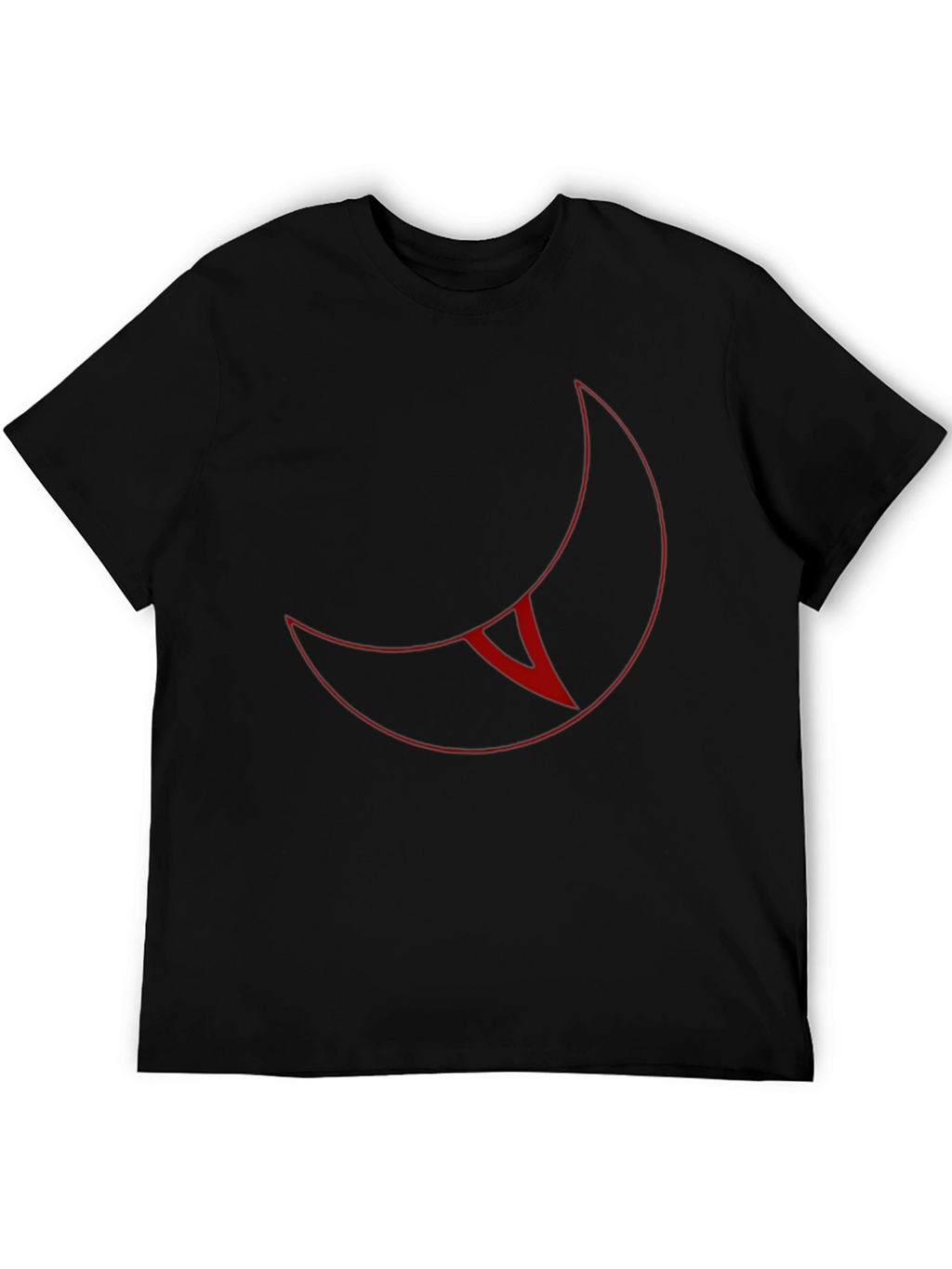Crescent Moon Graphic T-Shirt - Black