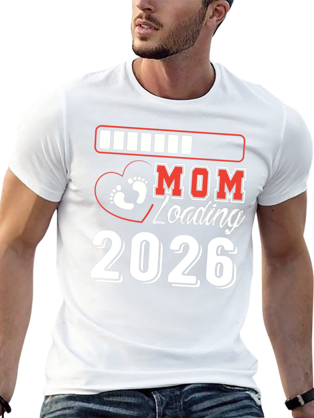 Mom Loading 2026 T-Shirt Pregnancy Announcement