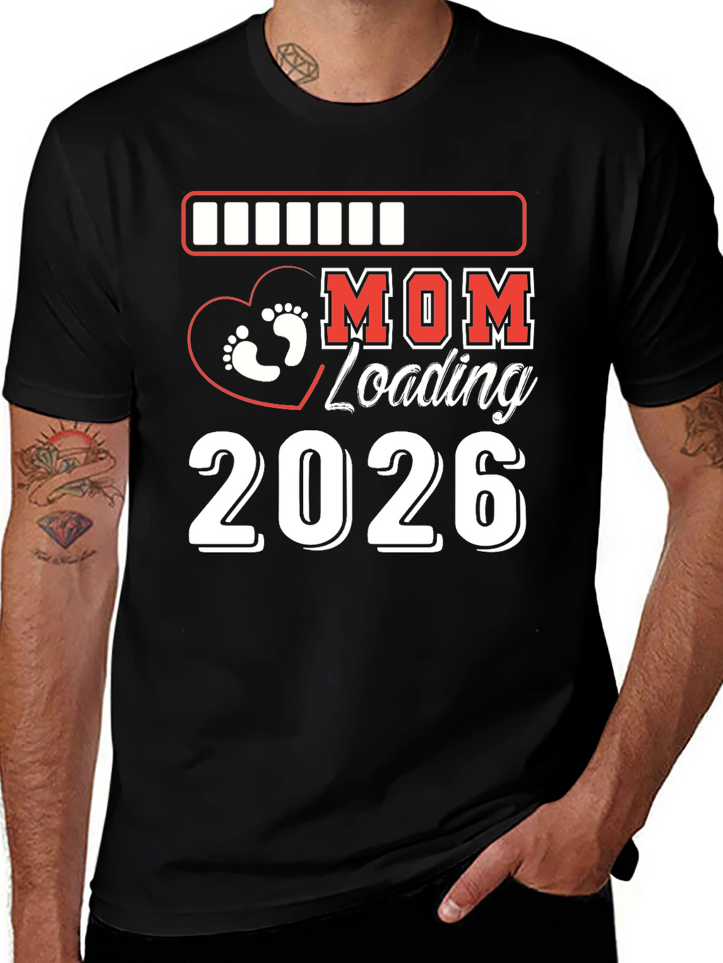 Mom Loading 2026 T-Shirt Pregnancy Announcement