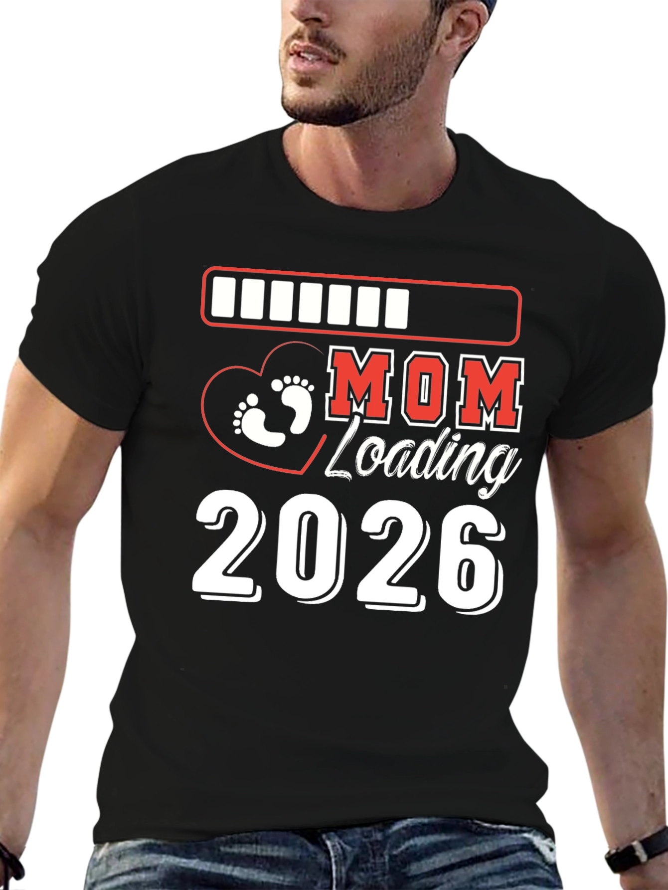 Mom Loading 2026 T-Shirt Pregnancy Announcement