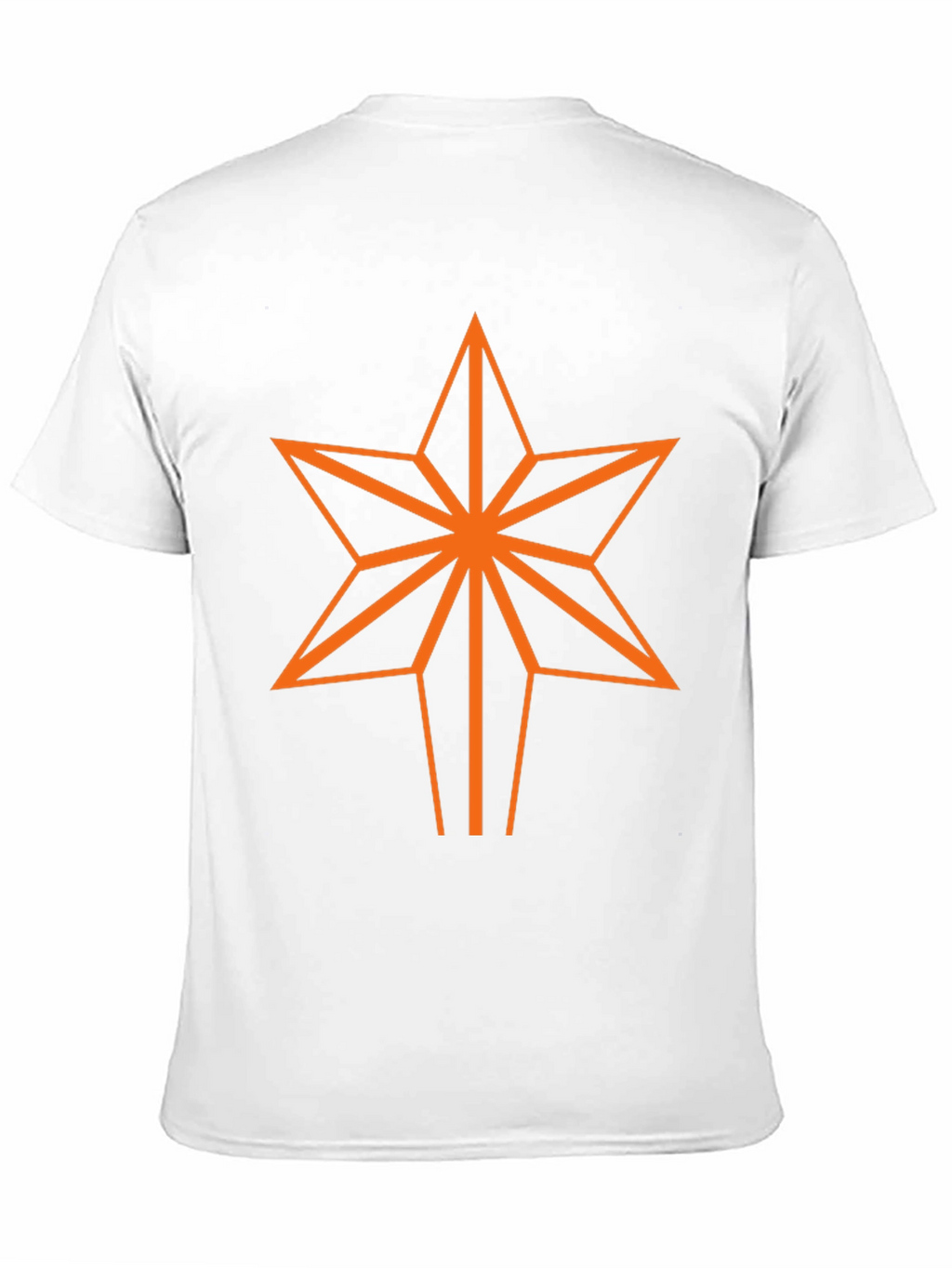 Geometric Star Graphic Tee - Black