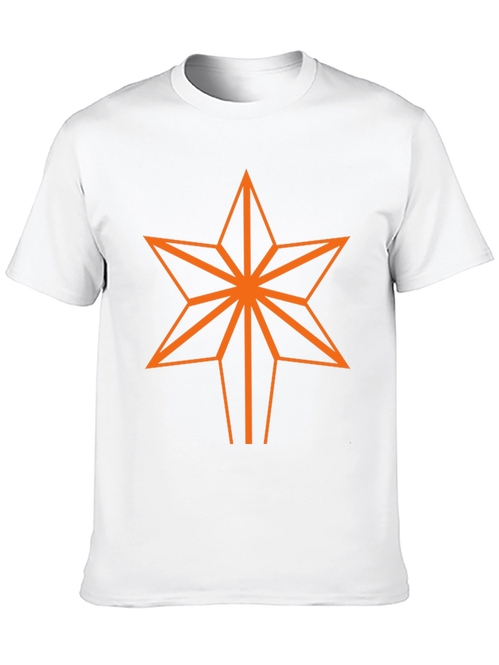 Geometric Star Graphic Tee - Black