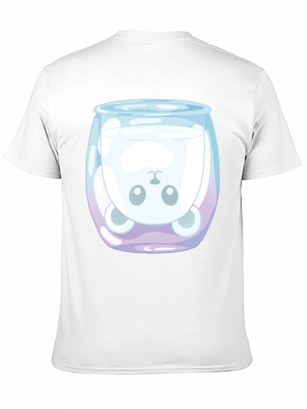 Cute Bear in Milk Glass Graphic T-Shirt