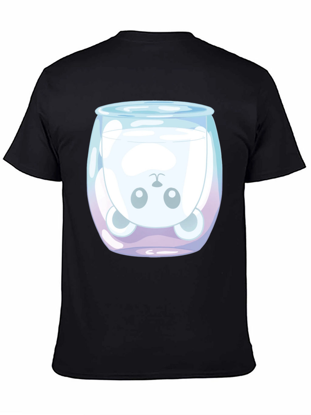 Cute Bear in Milk Glass Graphic T-Shirt