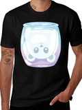 Cute Bear in Milk Glass Graphic T-Shirt